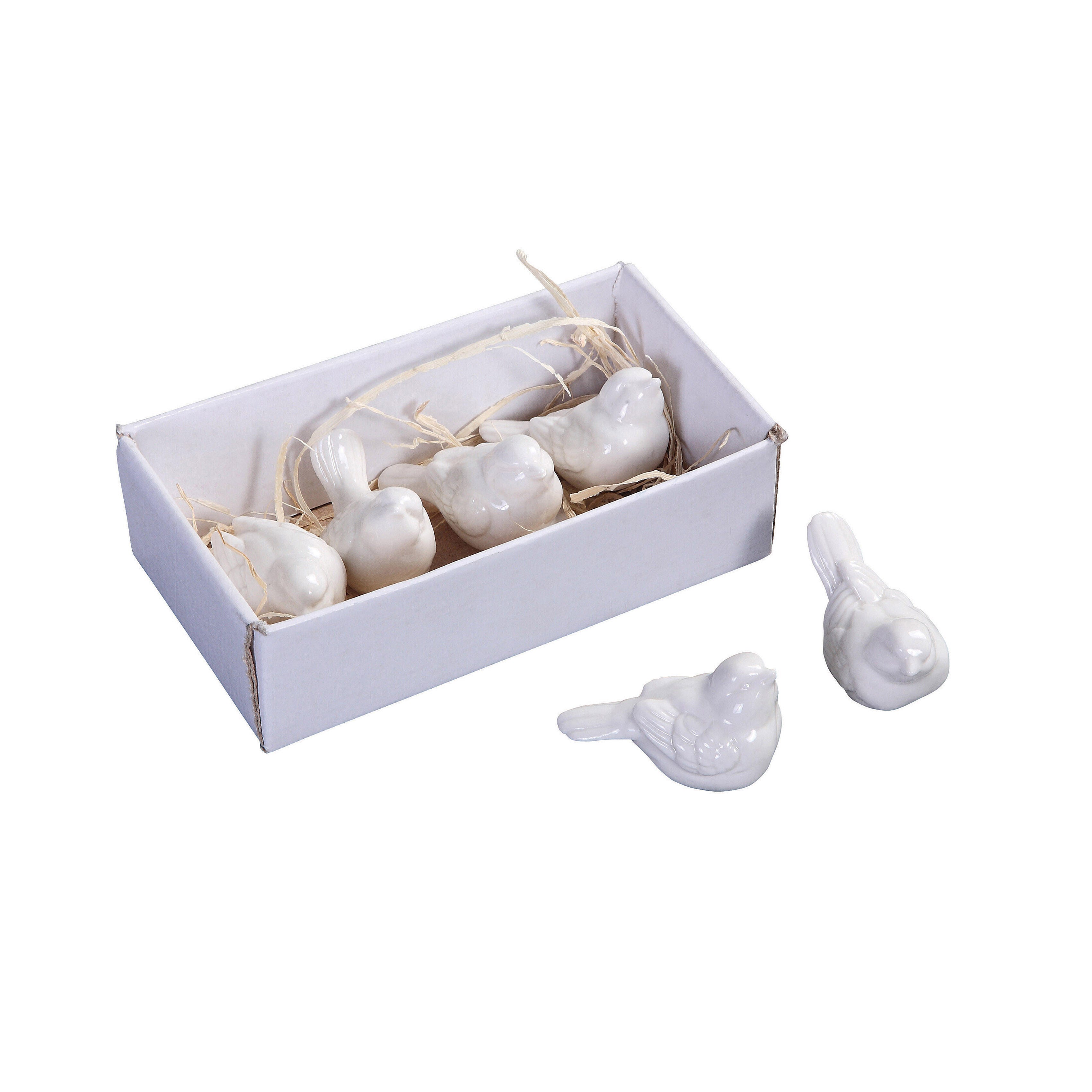 Storied Home Decorative Ceramic Birds Set of 6, , large