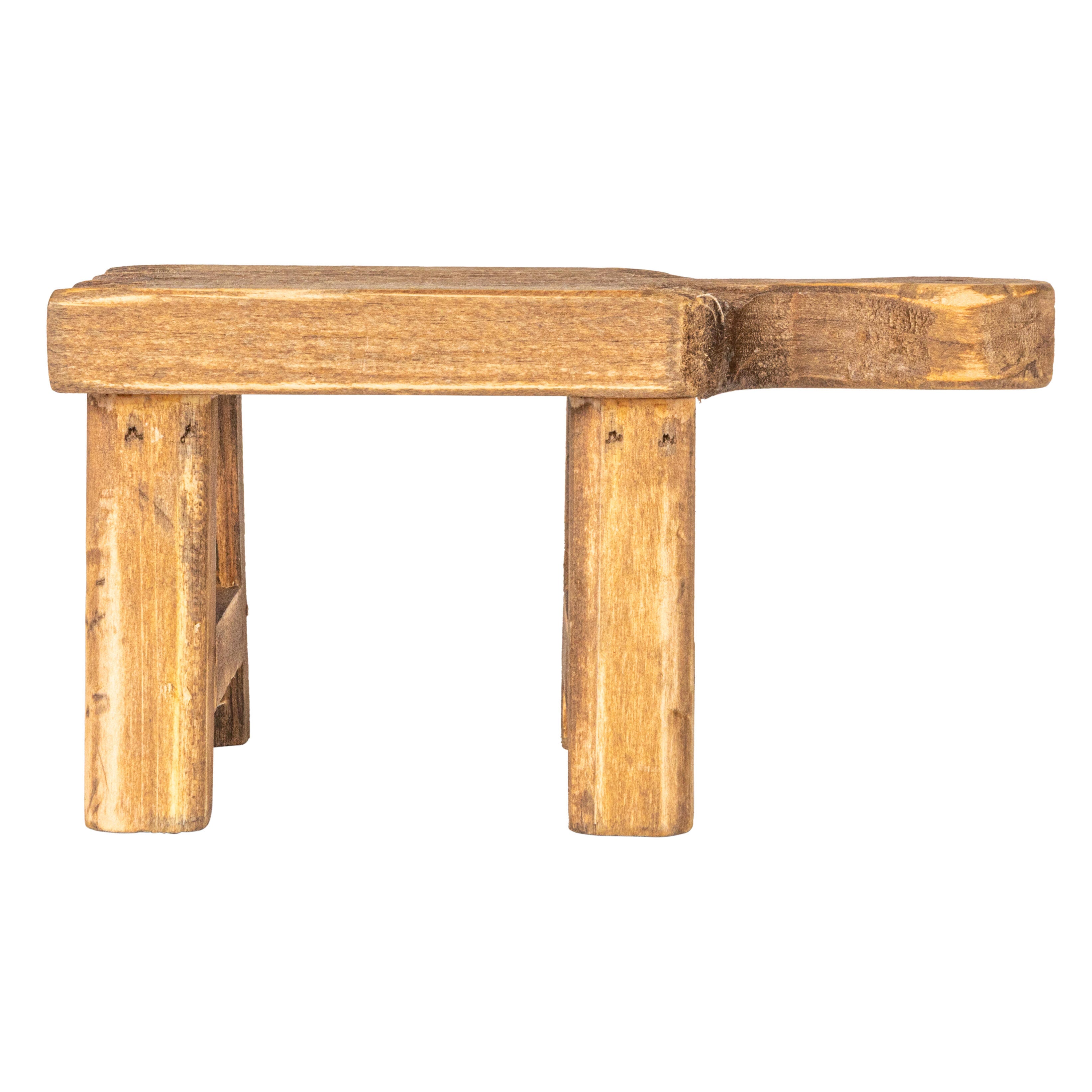 Storied Home Rustic Small Pedestal with Handle, , large