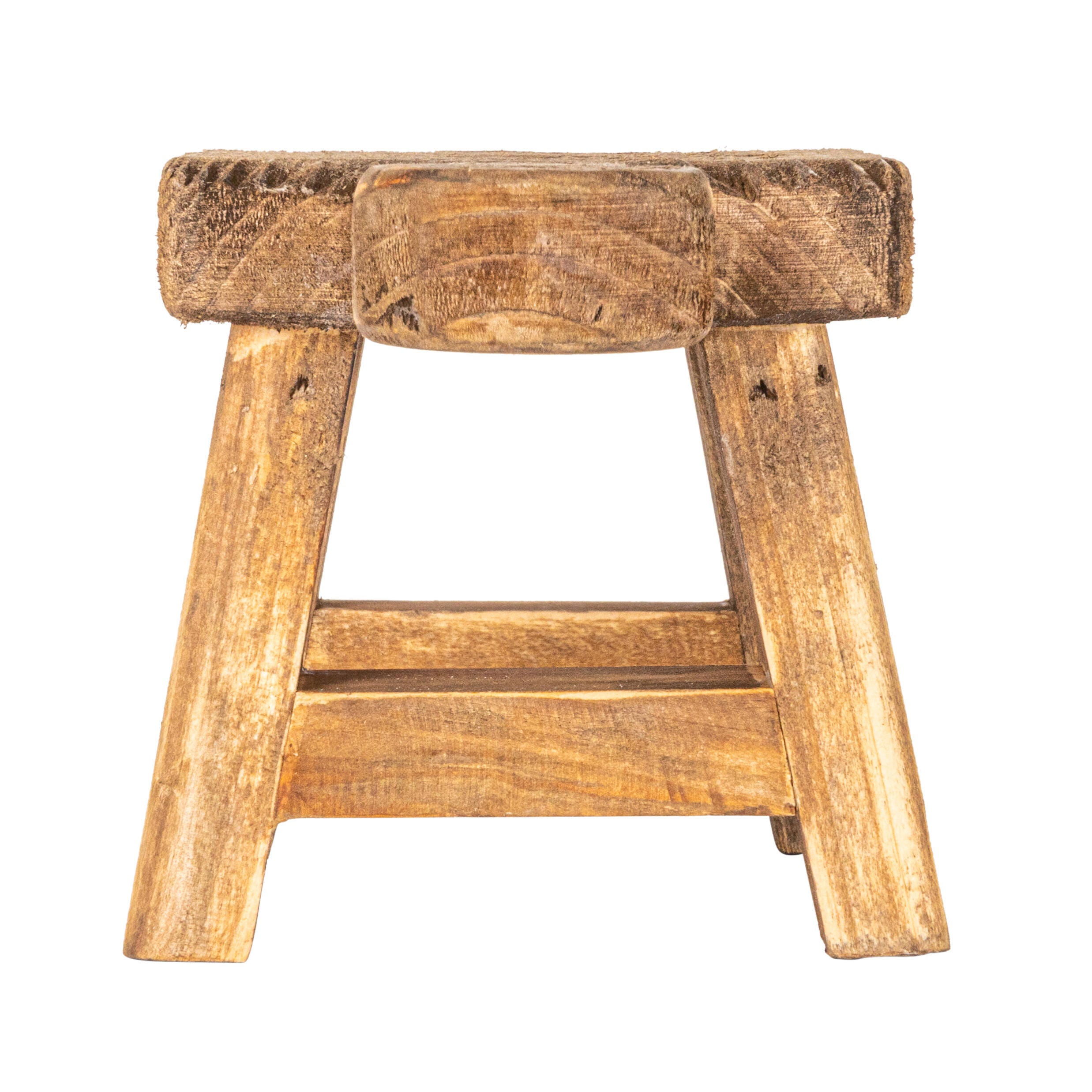 Storied Home Rustic Small Pedestal with Handle, , large