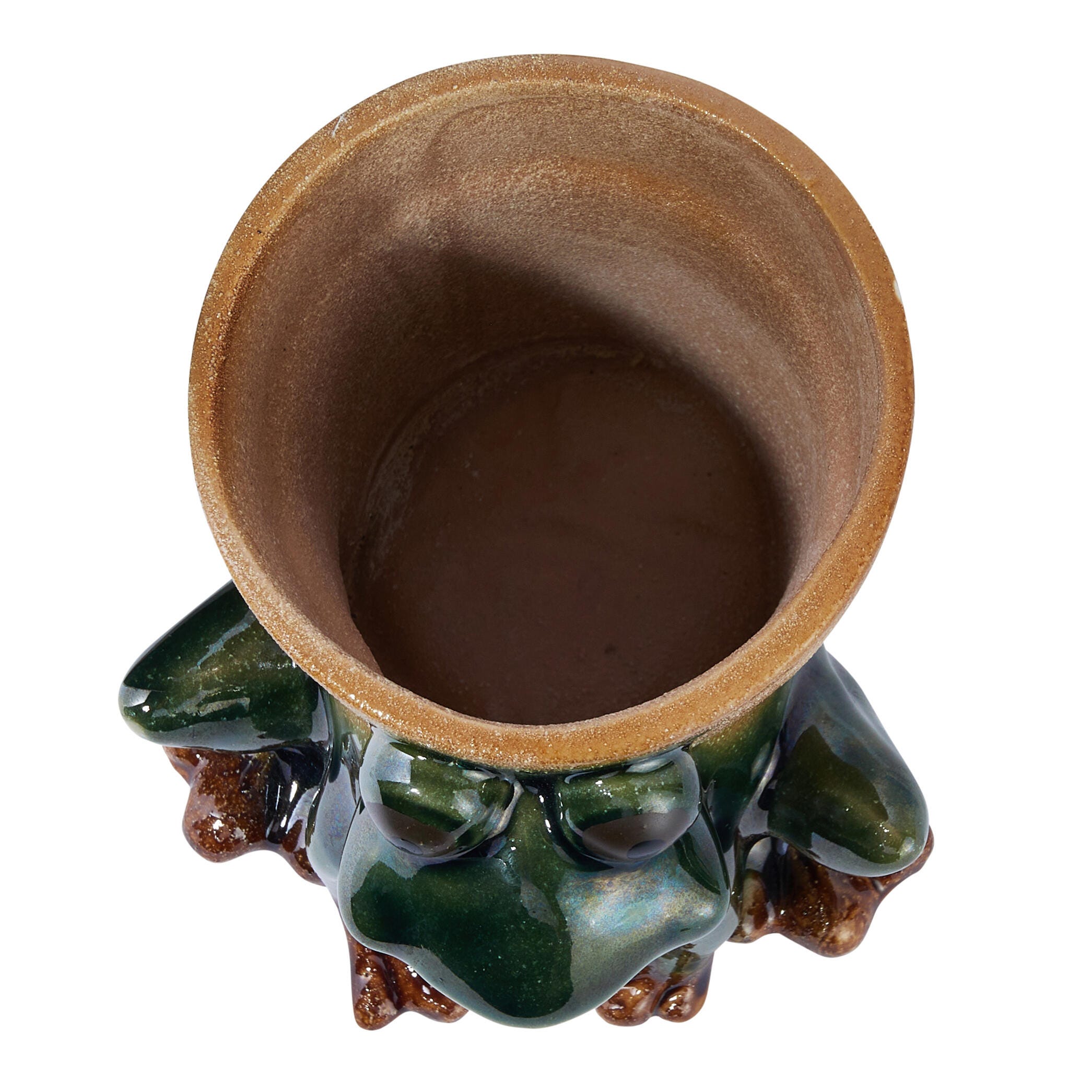 Storied Home Stoneware Frog Planter with Reactive Glaze, , large
