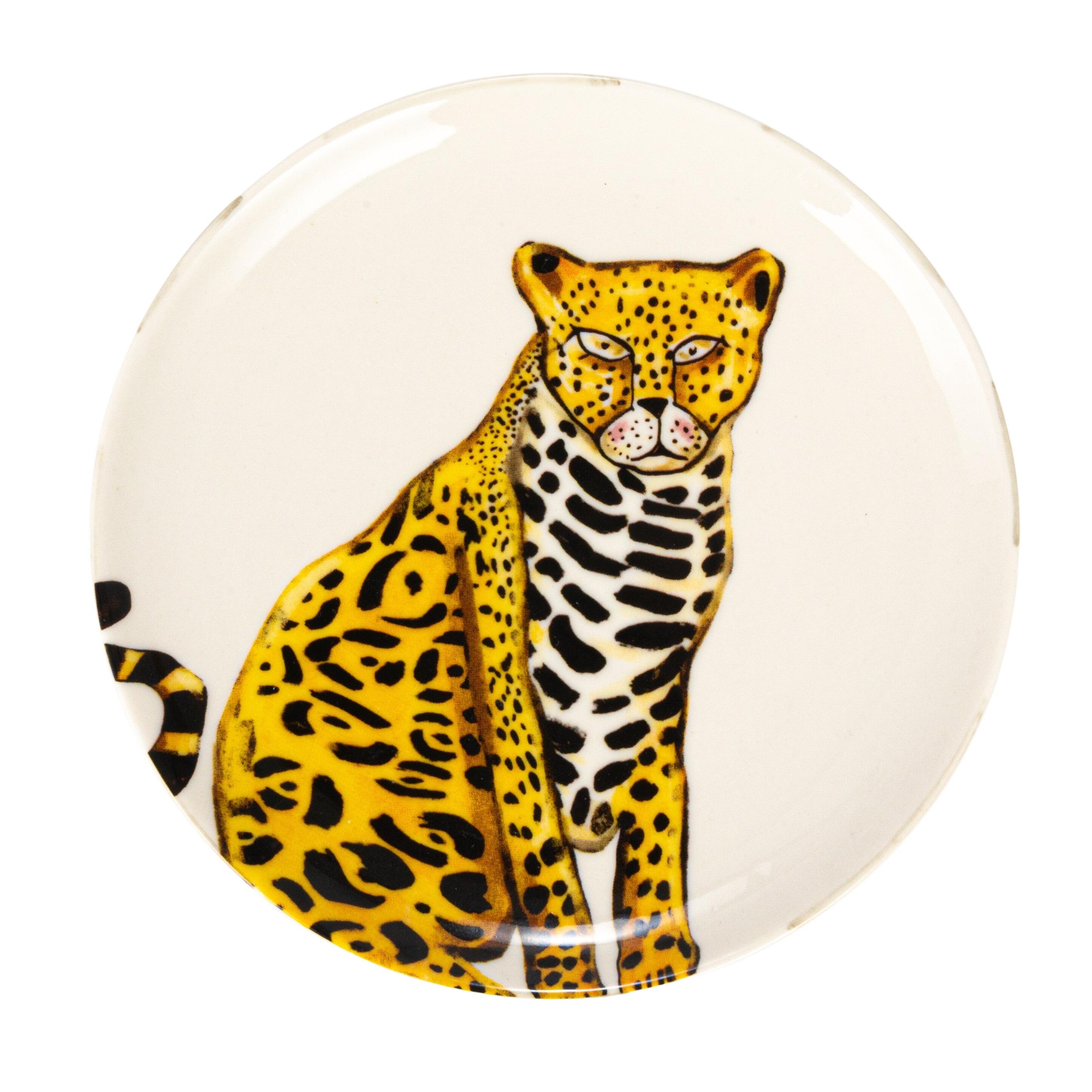 Storied Home Stoneware Plate Set with Animal Designs Set of 8, , large