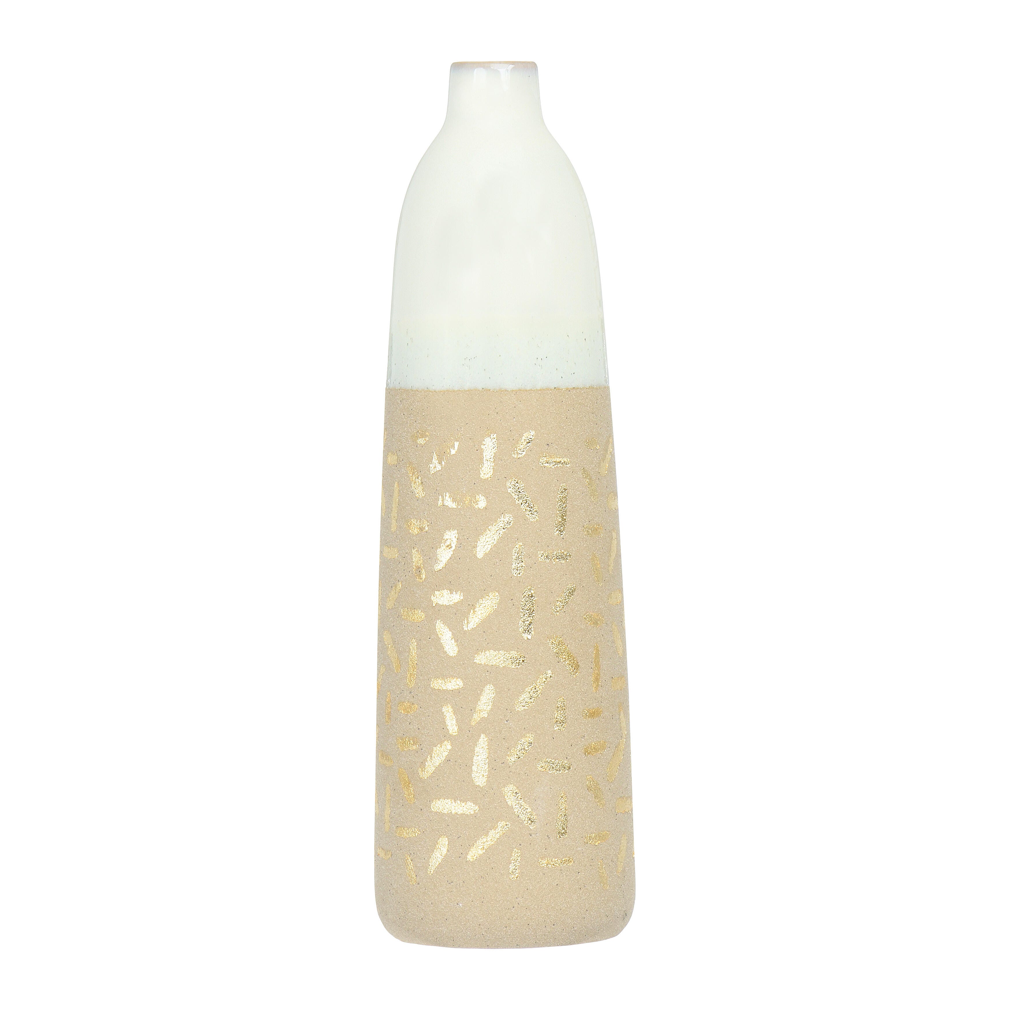 Storied Home Stoneware Vase with Glazed Pattern, , large