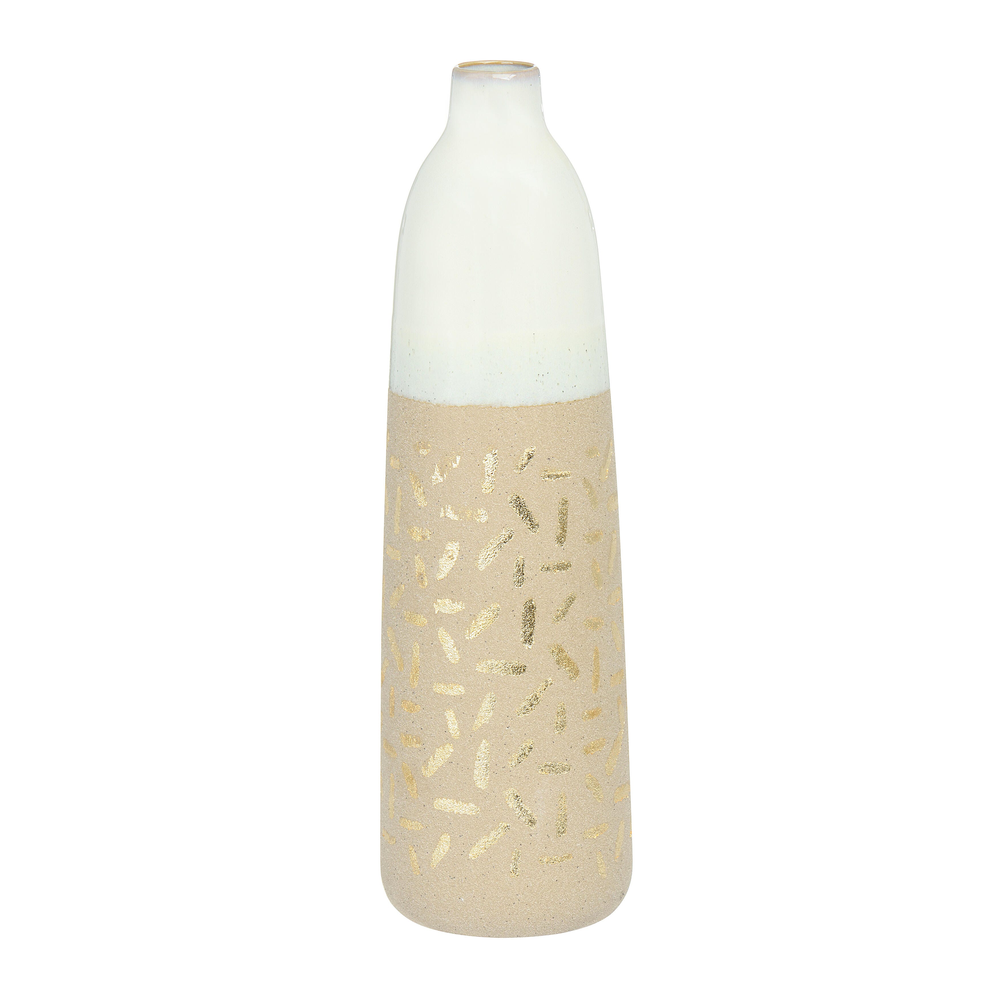 Storied Home Stoneware Vase with Glazed Pattern, , large