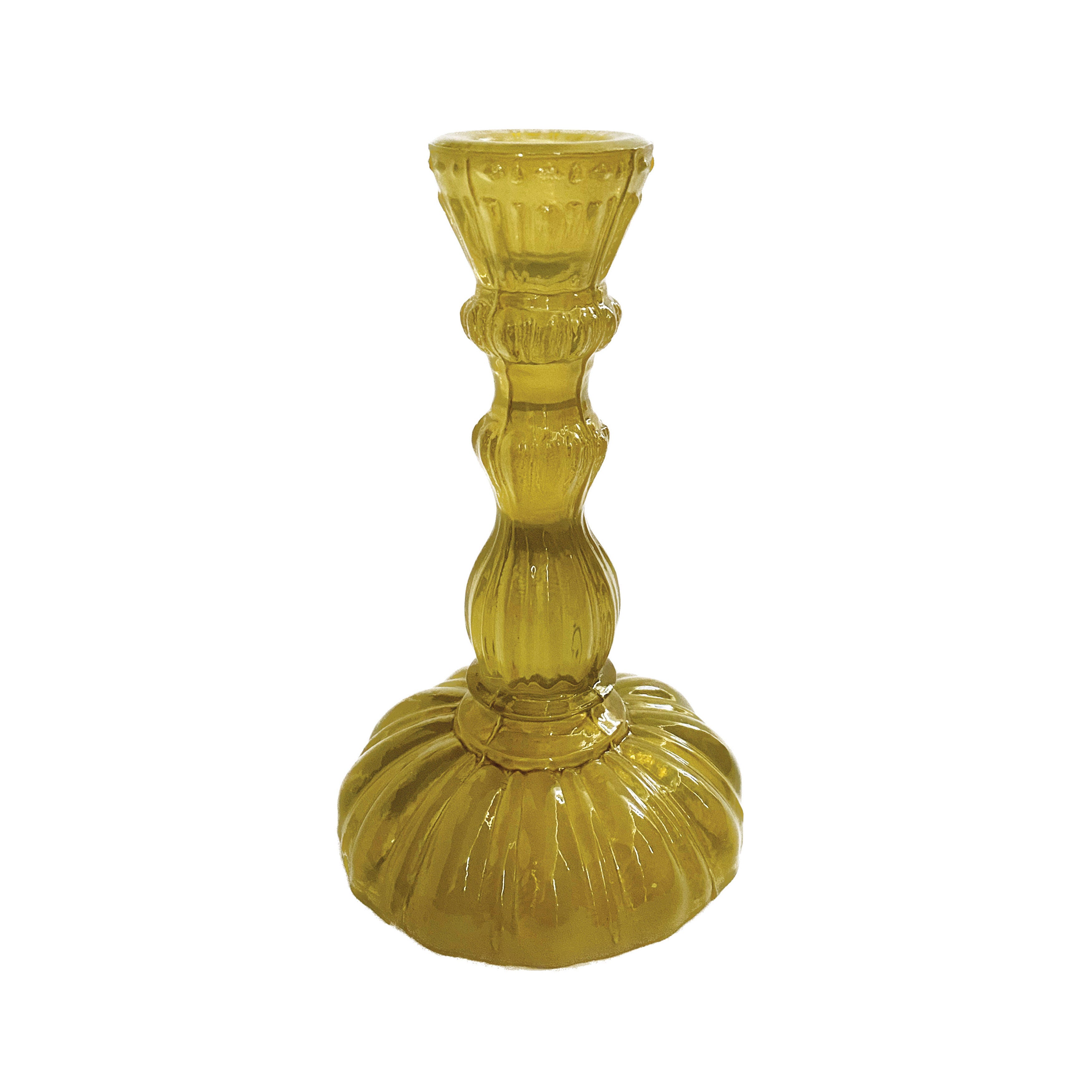 Storied Home Embossed Glass Taper Holder, , large