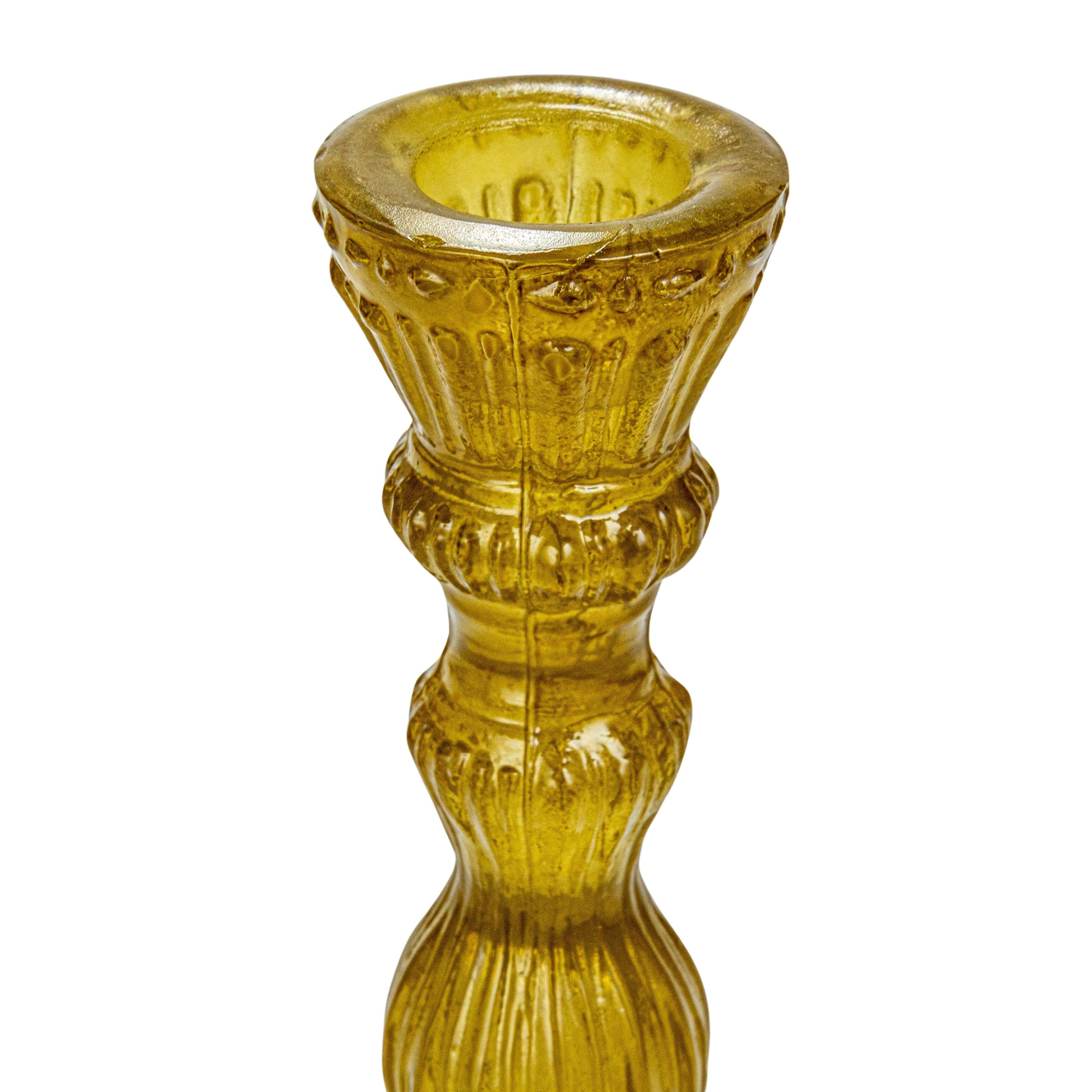 Storied Home Embossed Glass Taper Holder, , large