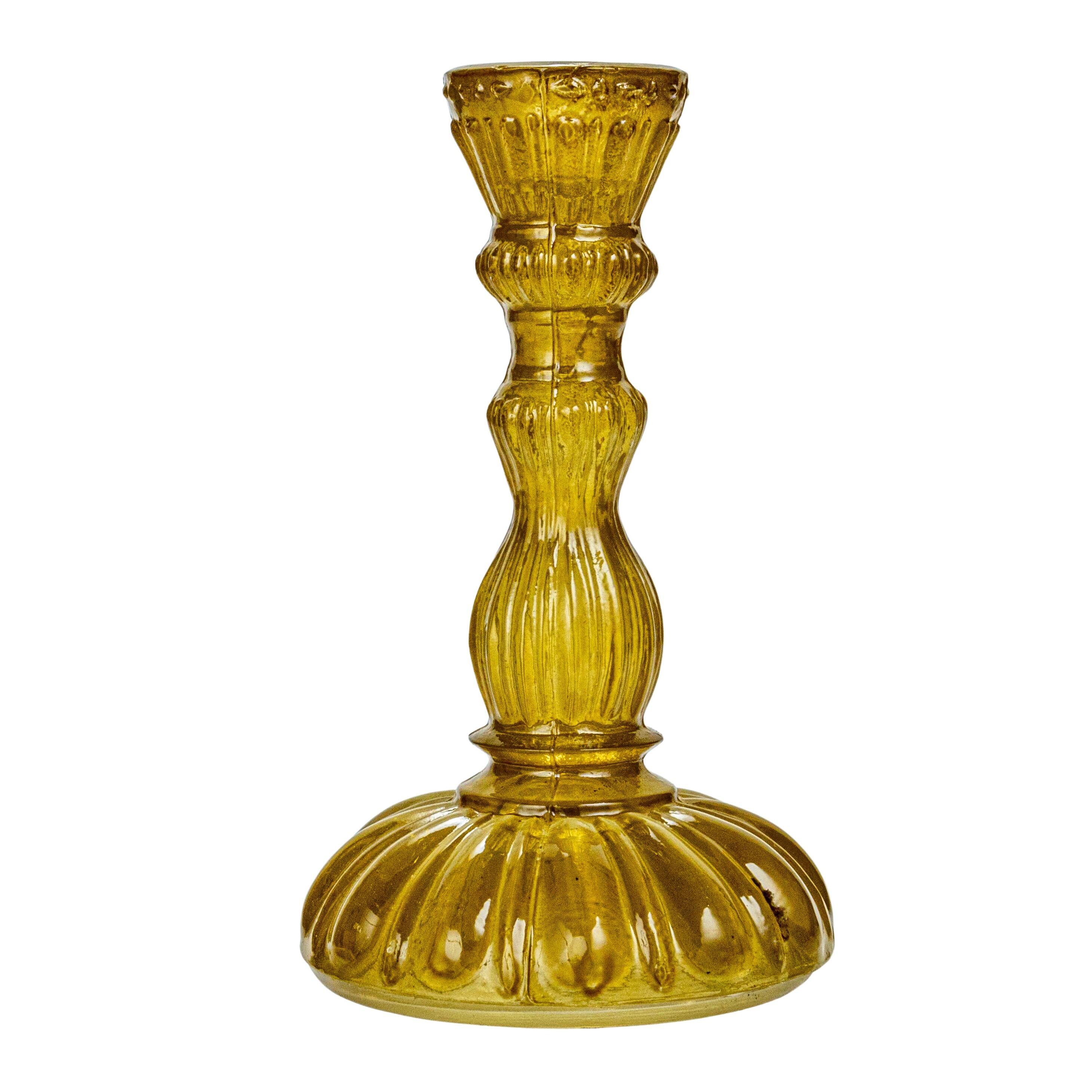 Storied Home Embossed Glass Taper Holder, , large
