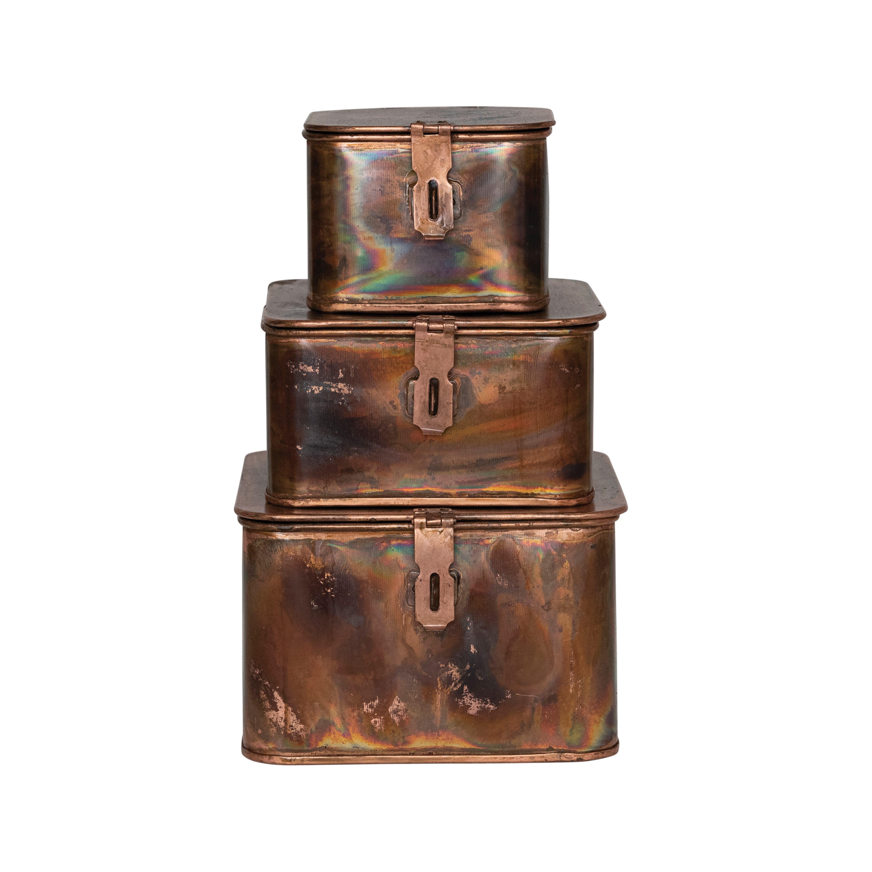 Storied Home Various Decorative Boxes Set of 3, , large
