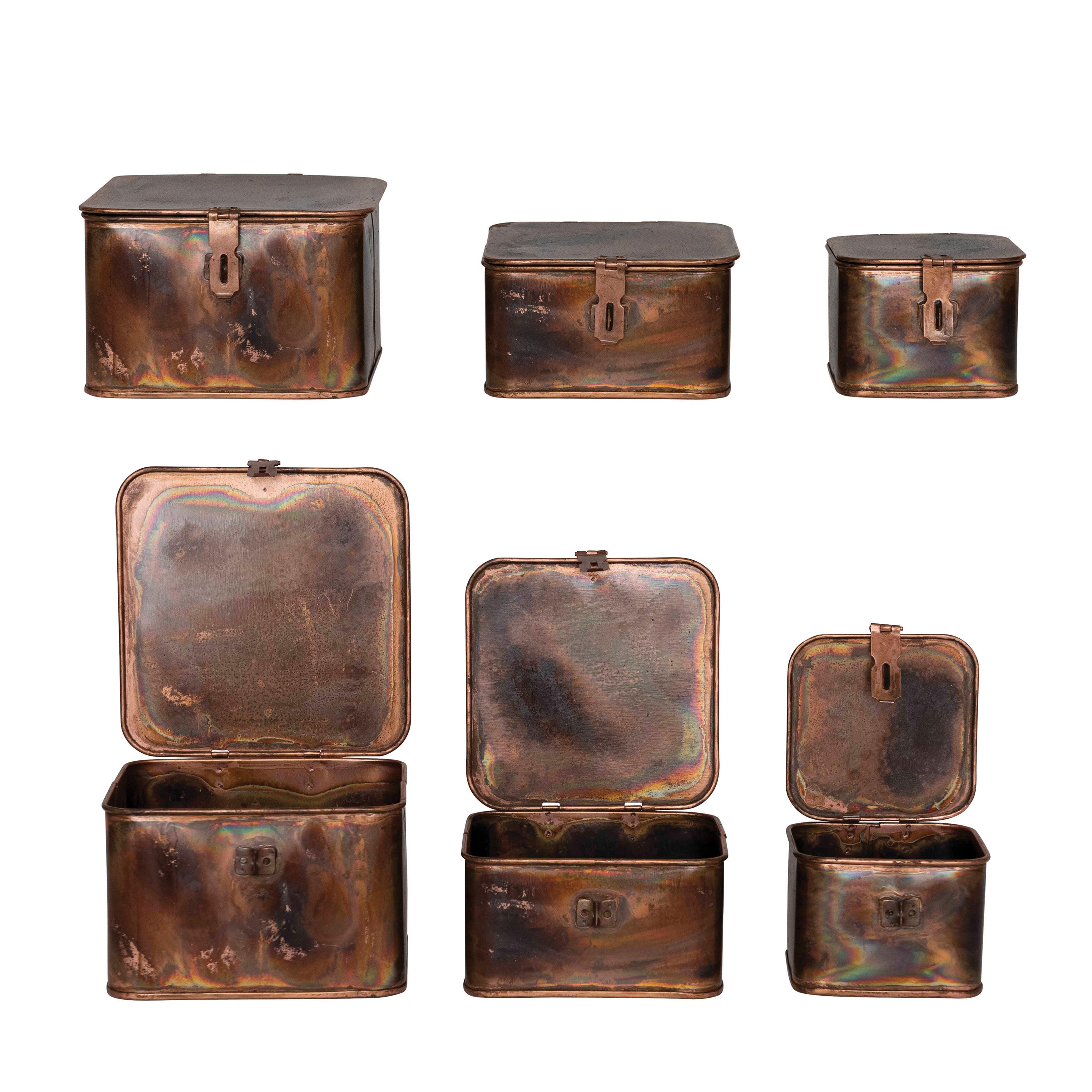 Storied Home Various Decorative Boxes Set of 3, , large