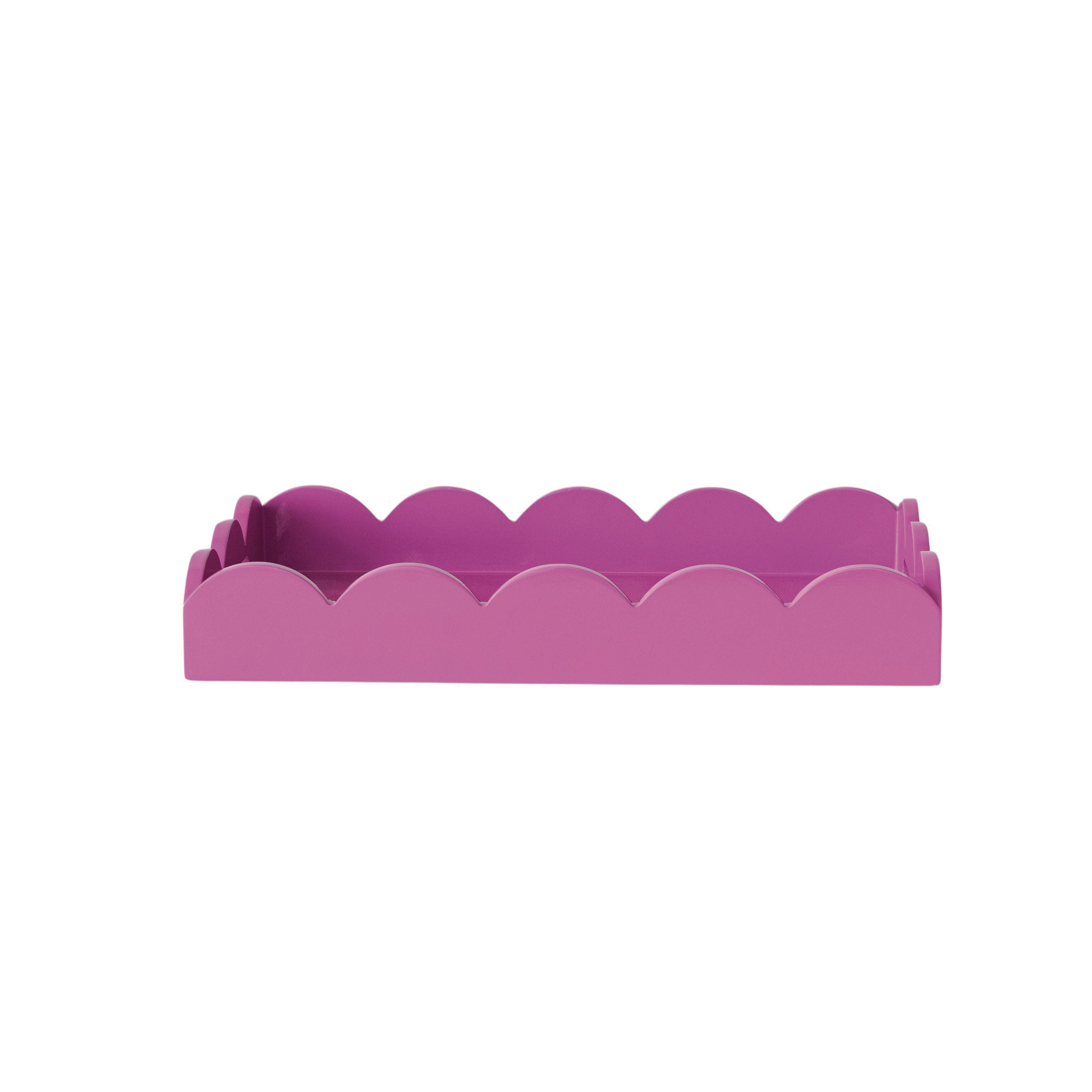 Storied Home Decorative Wide Tray, Fuchsia, large