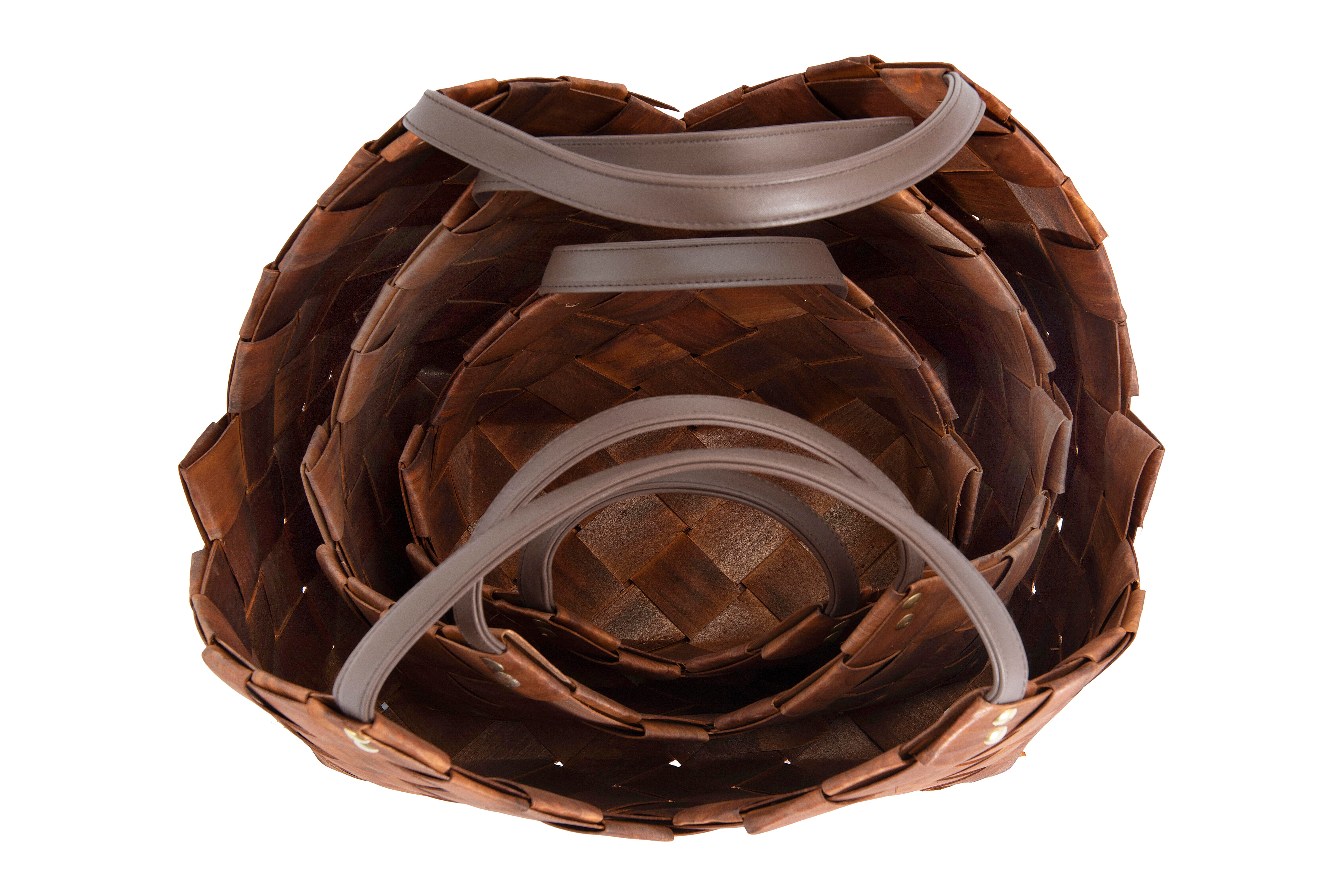 Storied Home Woven Seagrass Basket Storage Set of 3, , large