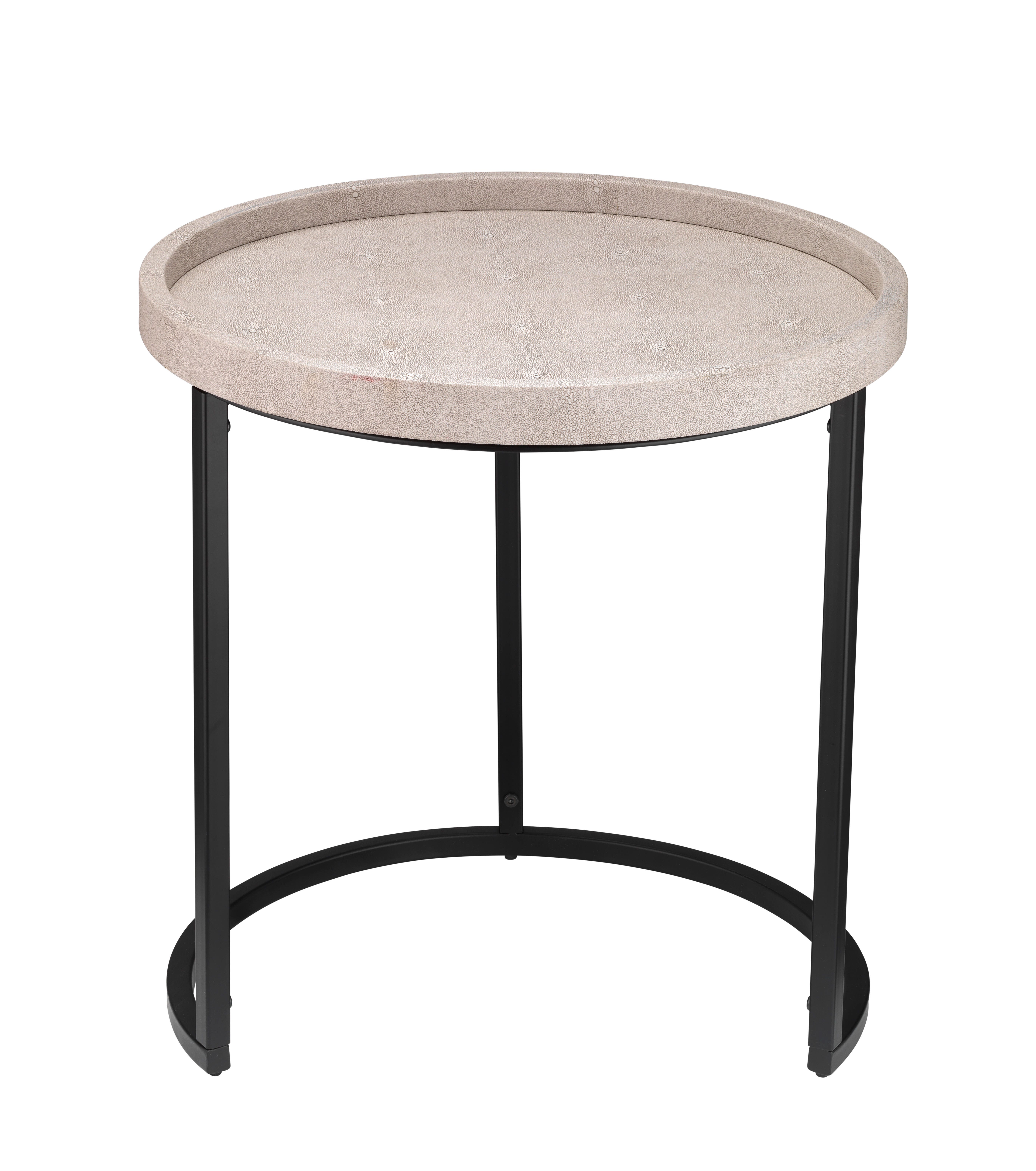 Relaxed Elegance Arielle Side Table, Cream, large