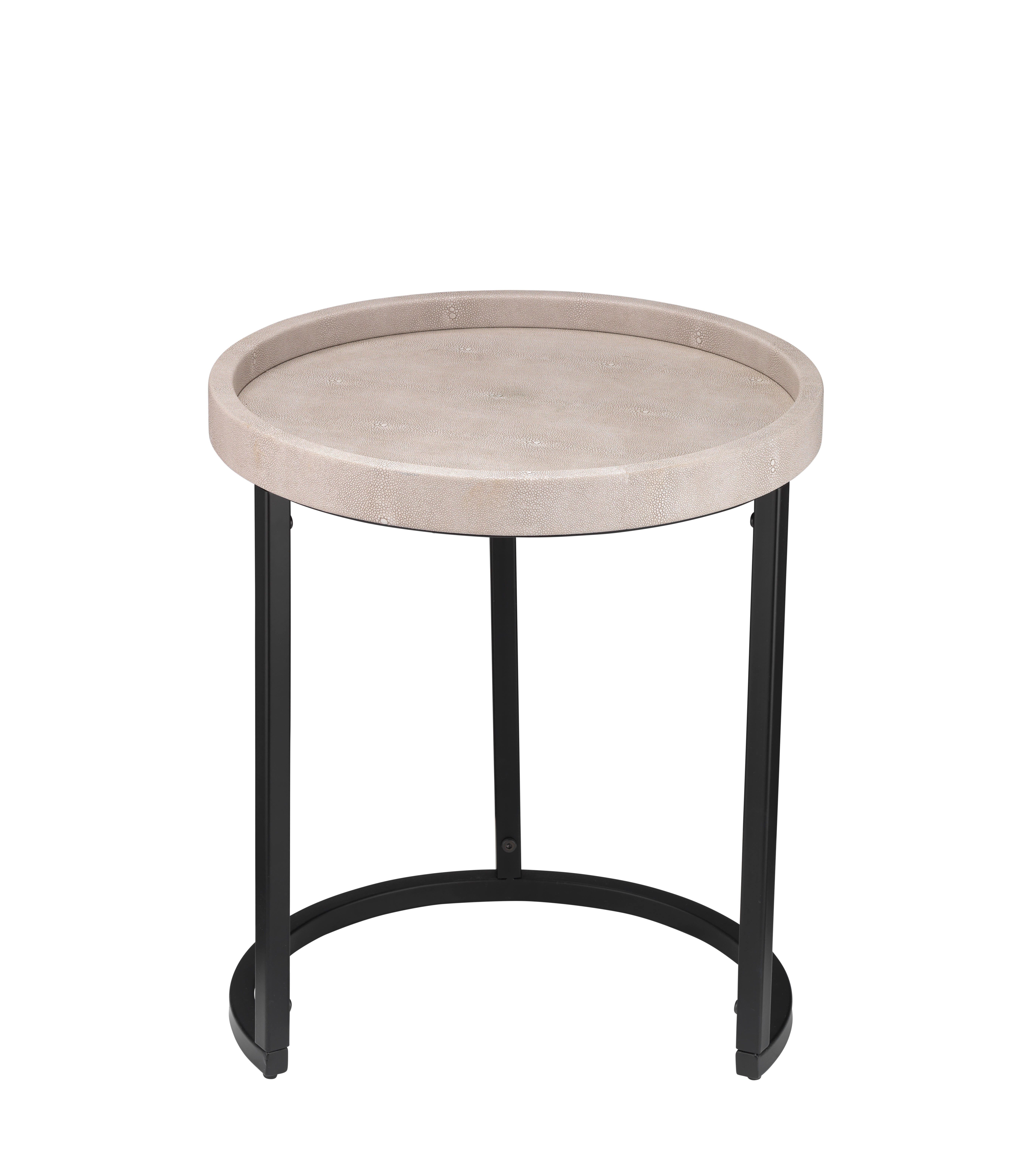 Relaxed Elegance Arielle Side Table, Cream, large