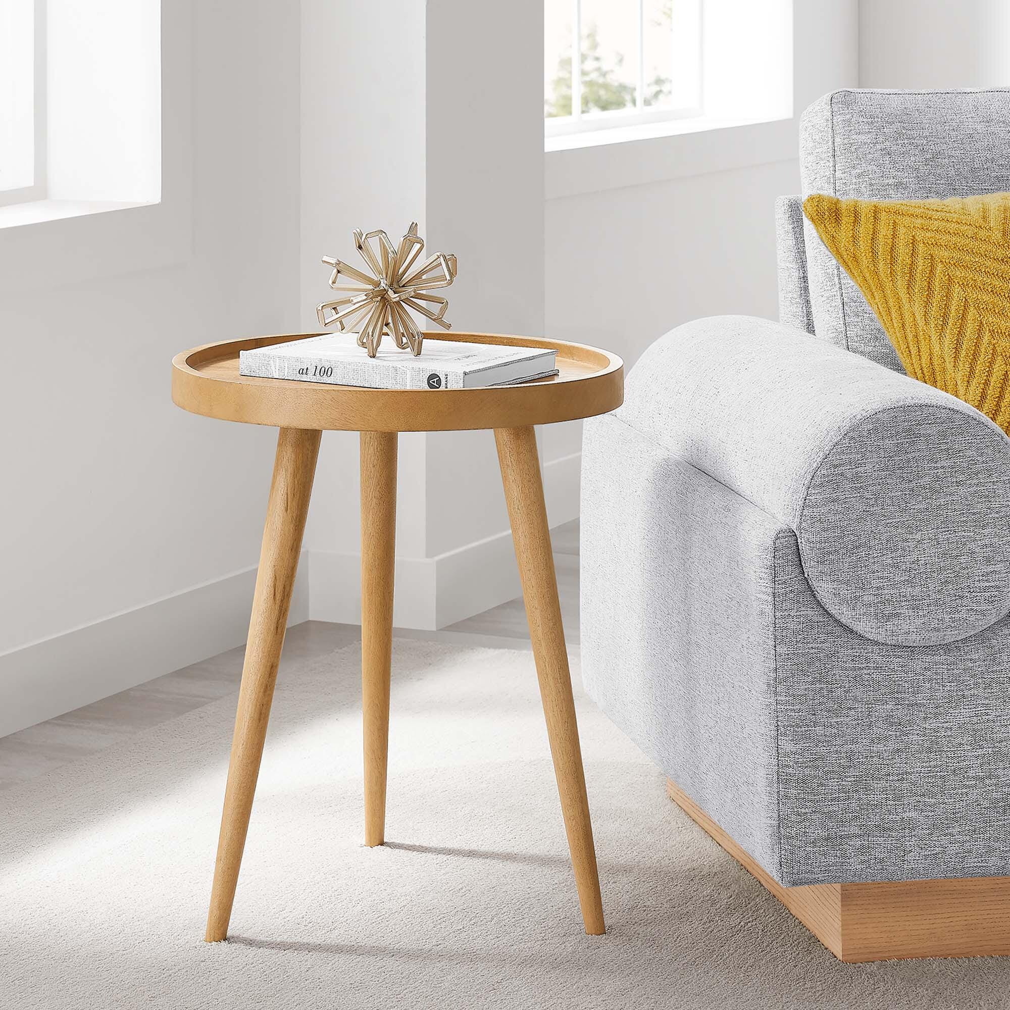 Modway Chiro Side Table, Natural, large