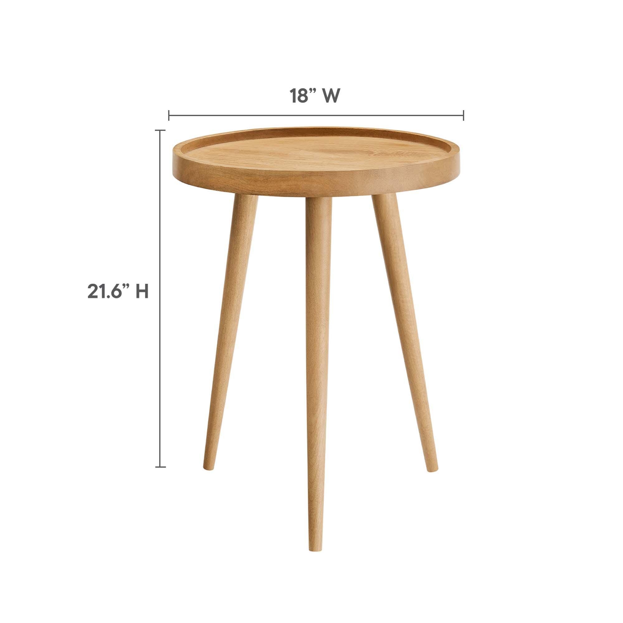 Modway Chiro Side Table, Natural, large