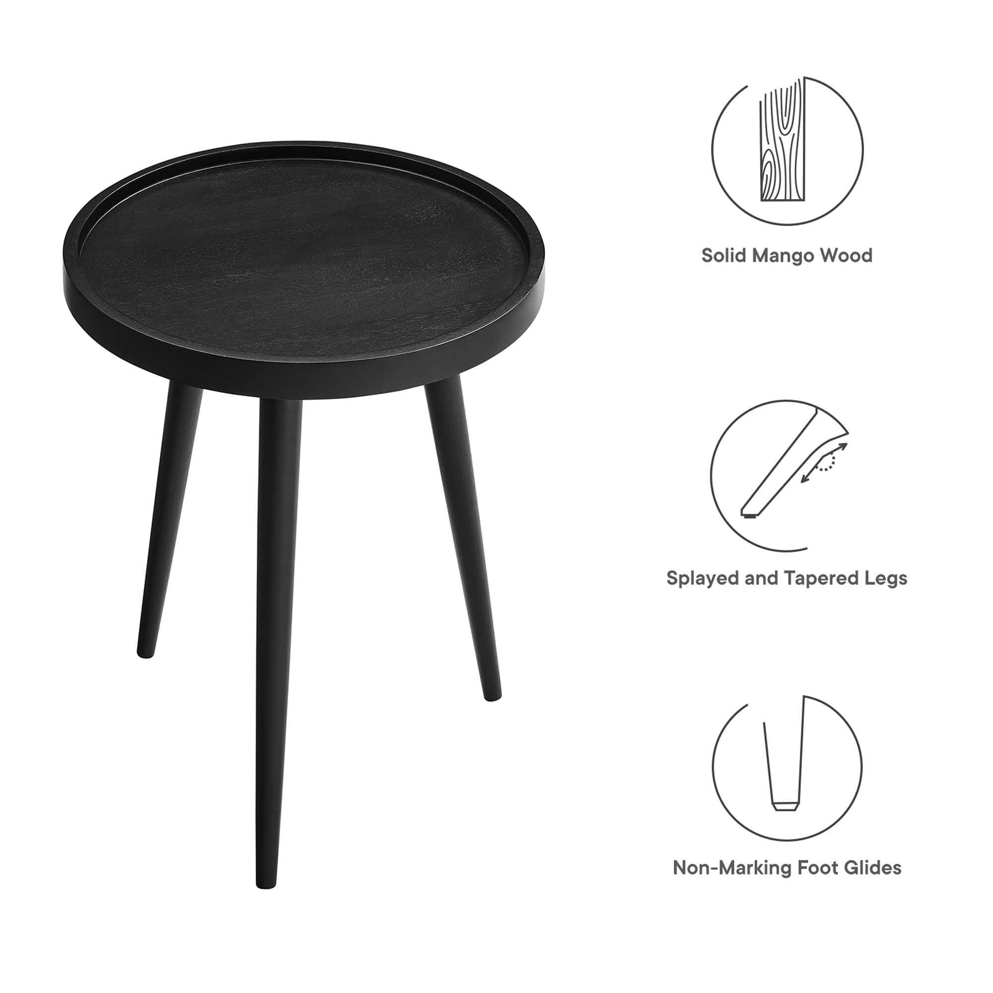 Modway Chiro Side Table, Black, large