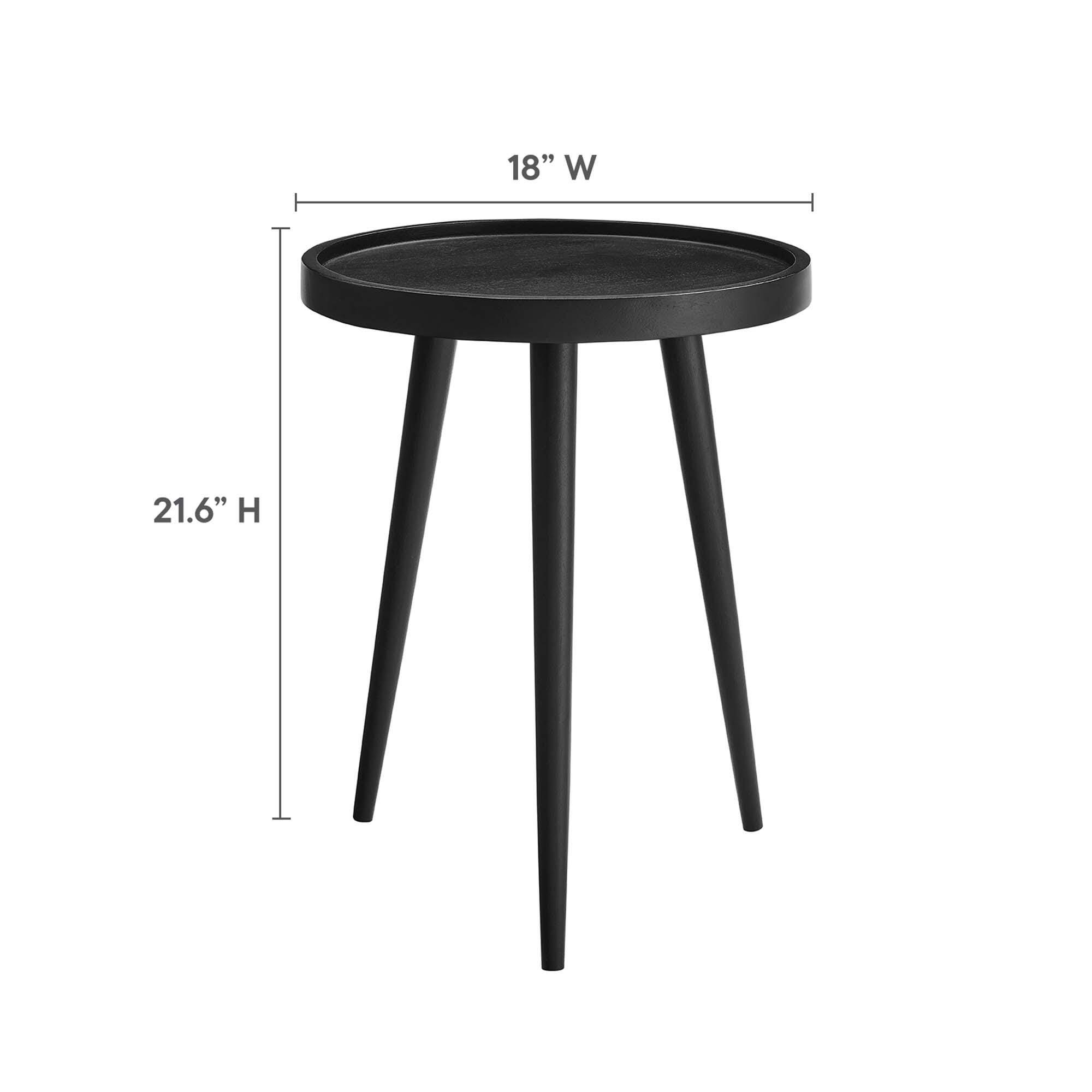 Modway Chiro Side Table, Black, large