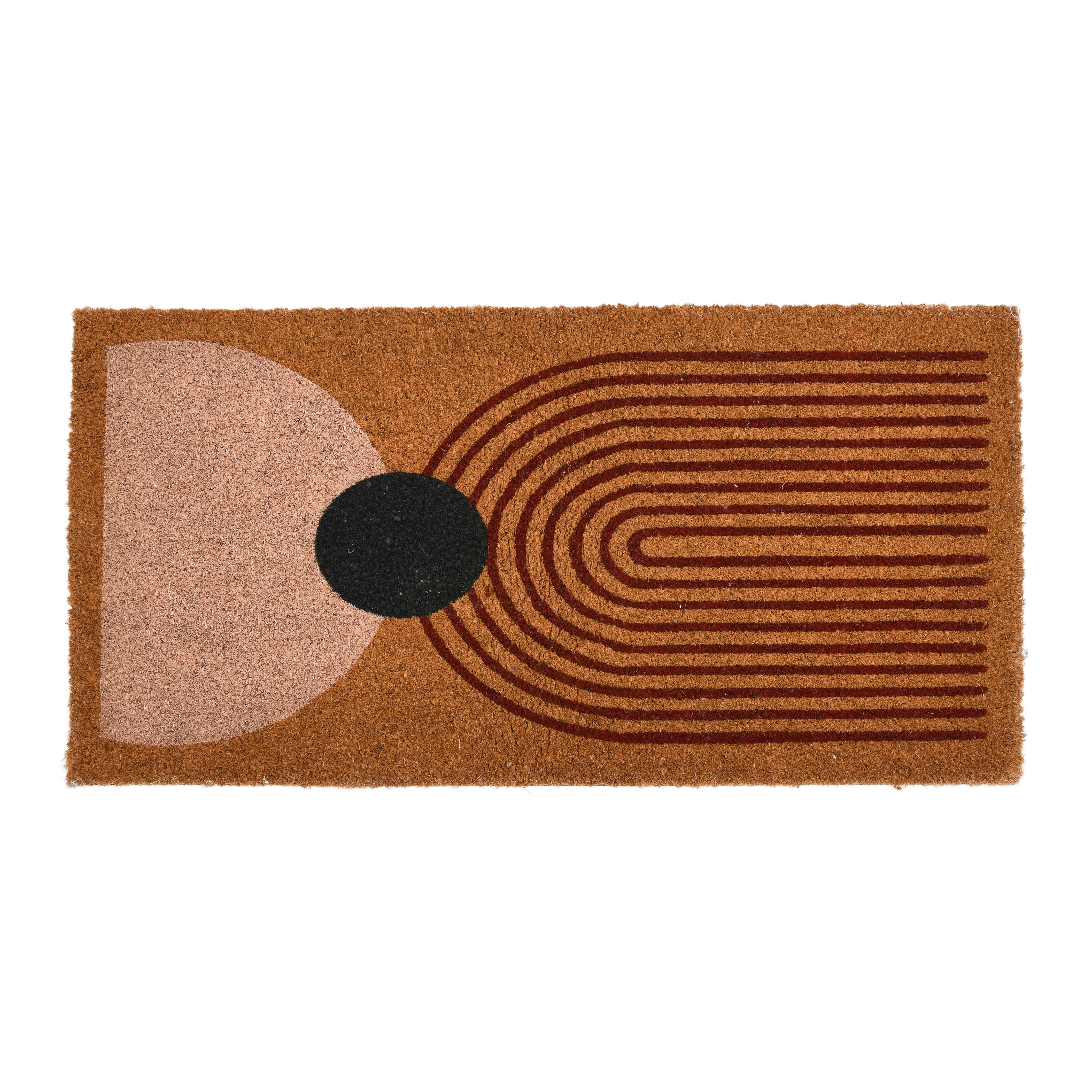 Storied Home Abstract Print Coir 32" x 16" Doormat, , large