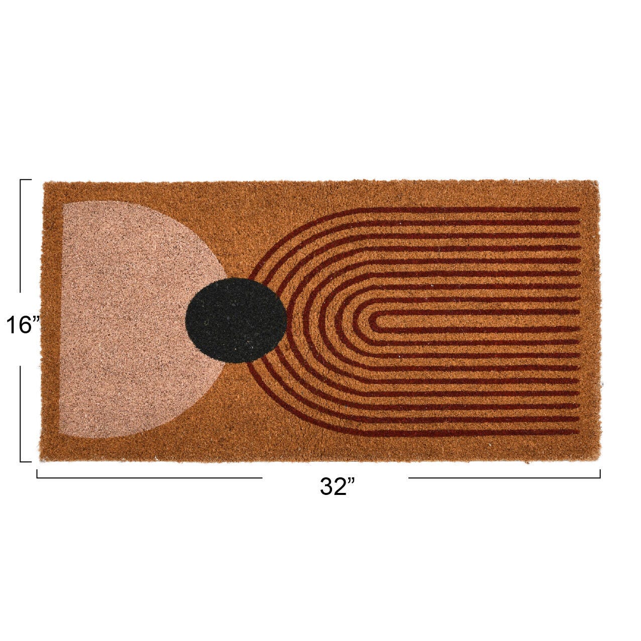Storied Home Abstract Print Coir 32" x 16" Doormat, , large