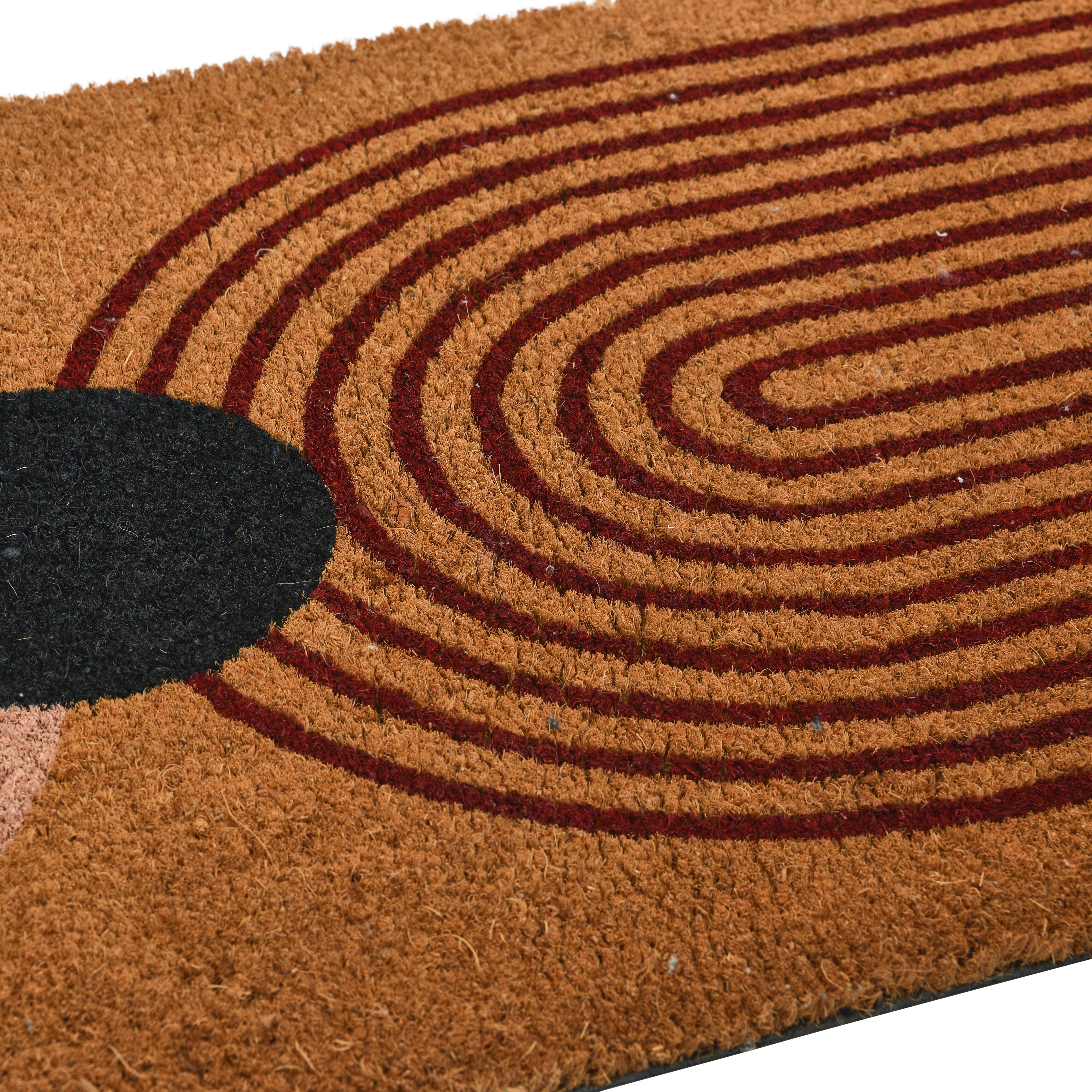 Storied Home Abstract Print Coir 32" x 16" Doormat, , large