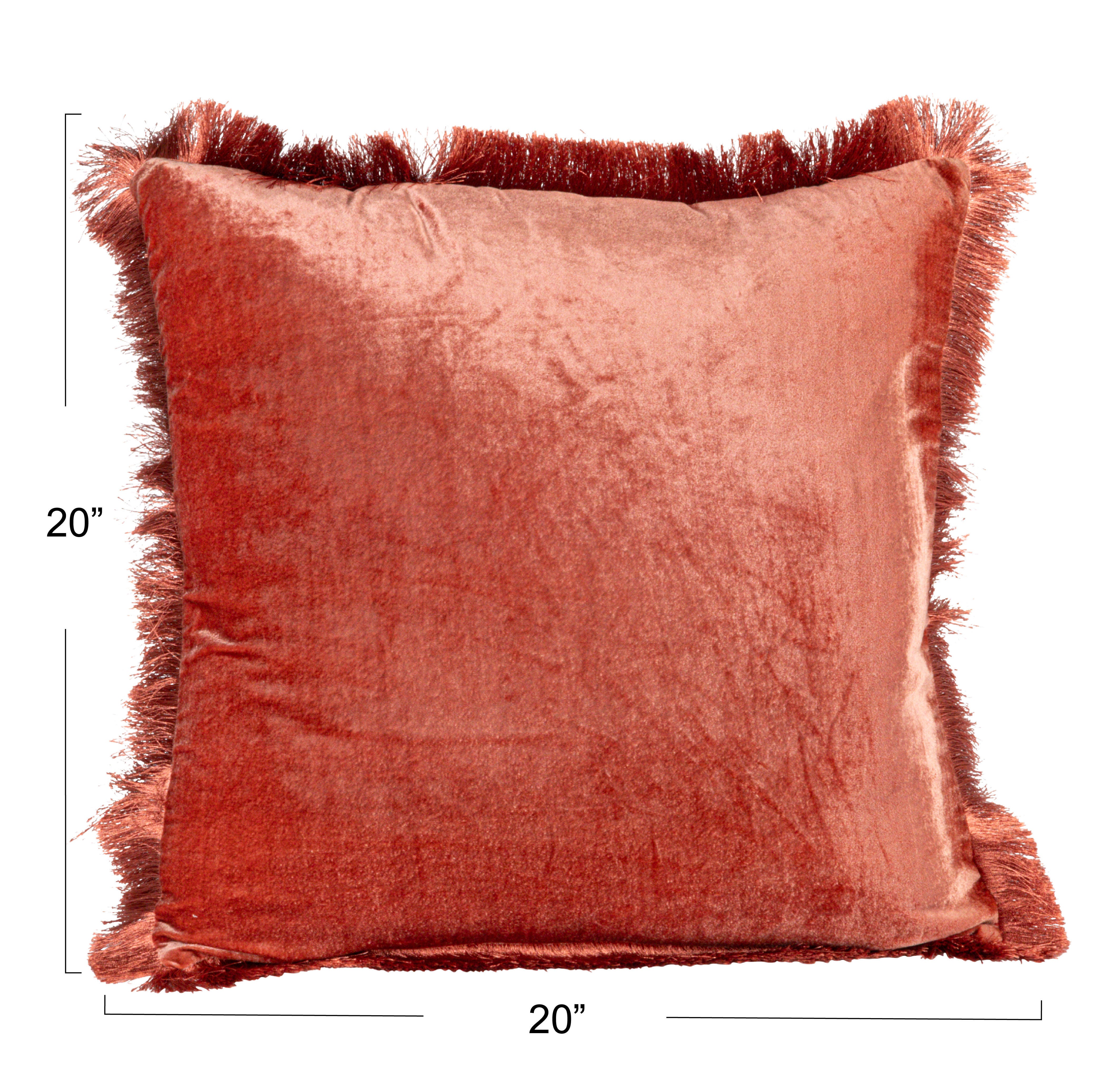 Storied Home Charm Eyelash Fringe Pillow, , large