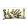 Storied Home Fern Fronds Embroidery Lumbar Pillow, , large