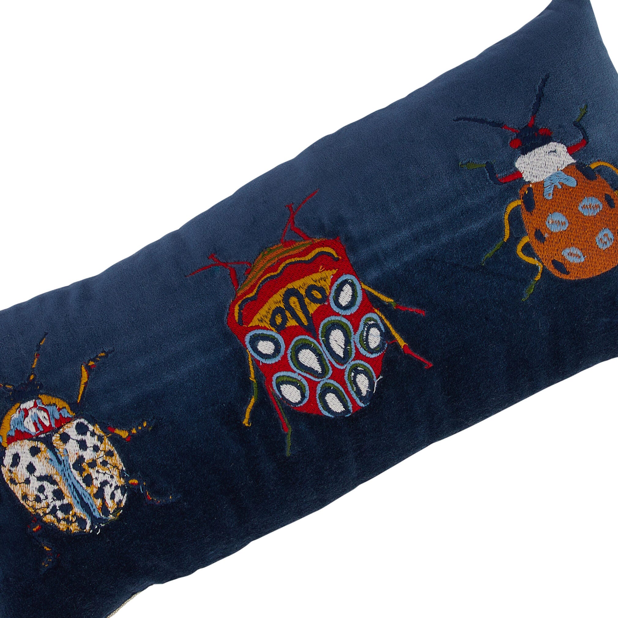 Storied Home Beetles and Chambray Back Lumbar Pillow, , large