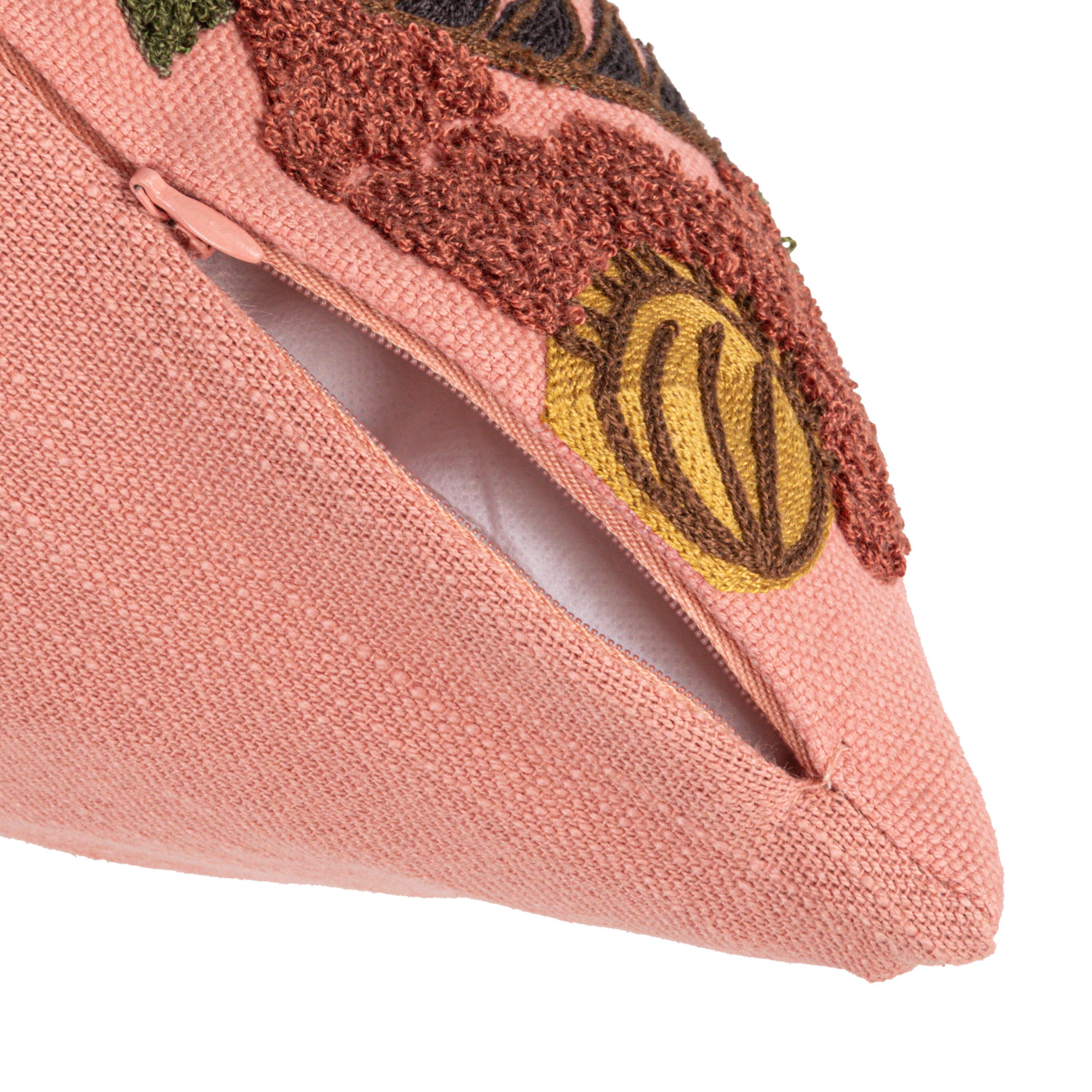 Storied Home Cotton Slub Pillow - Thumbnail 4