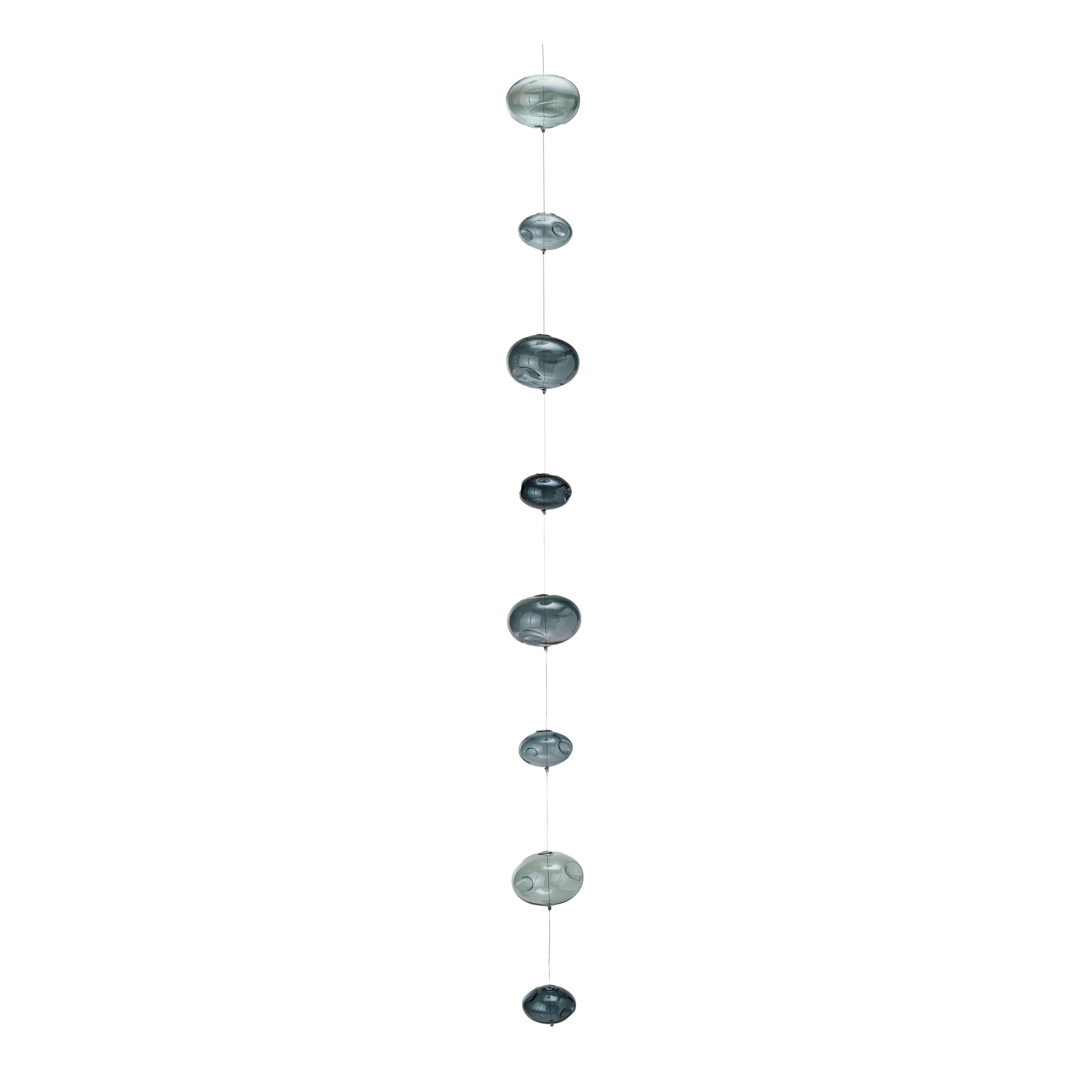Storied Home Azure Bubbles Hand-Blown Garland Wall Decor, Blue, large