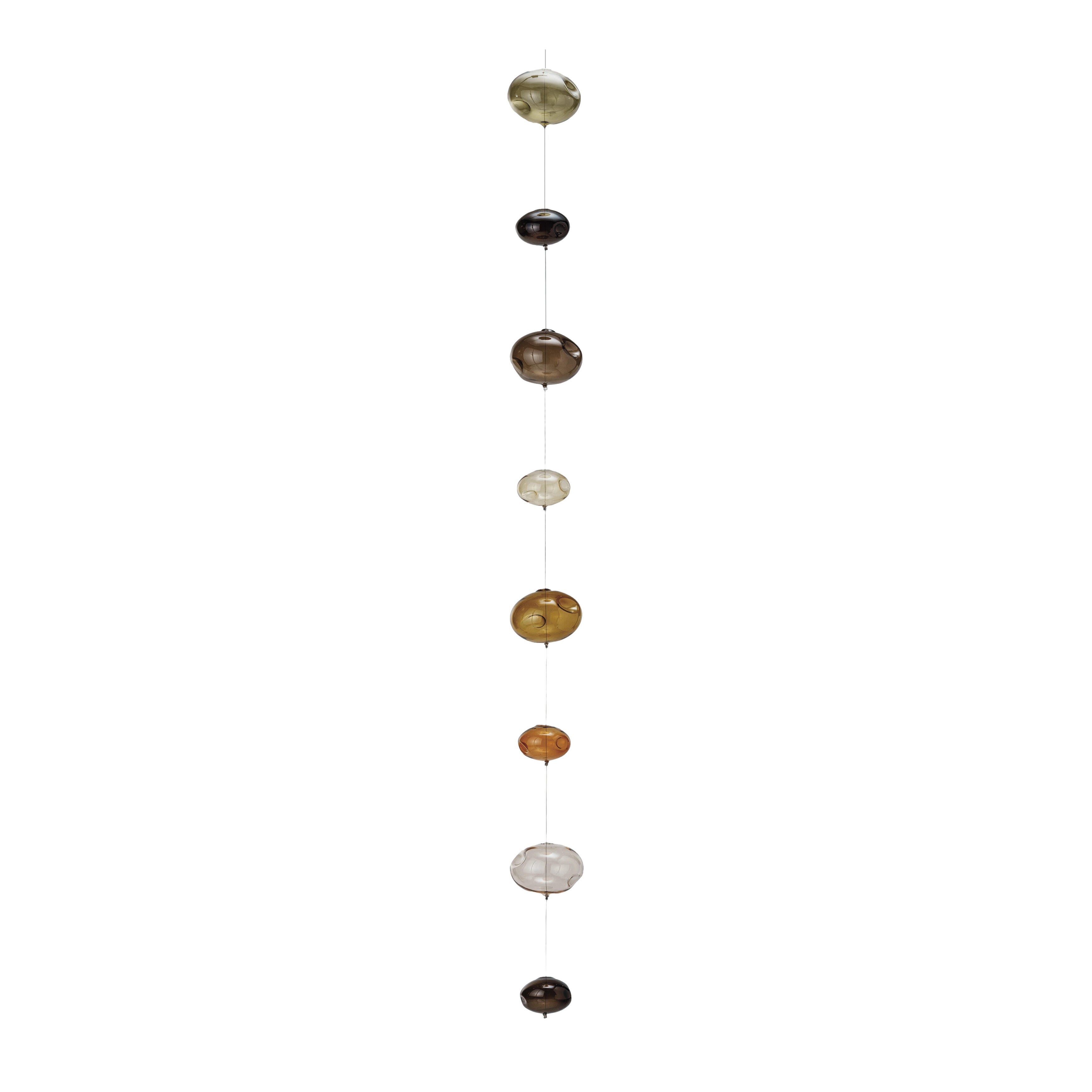 Storied Home Azure Bubbles Hand-Blown Garland Wall Decor, Brown, large