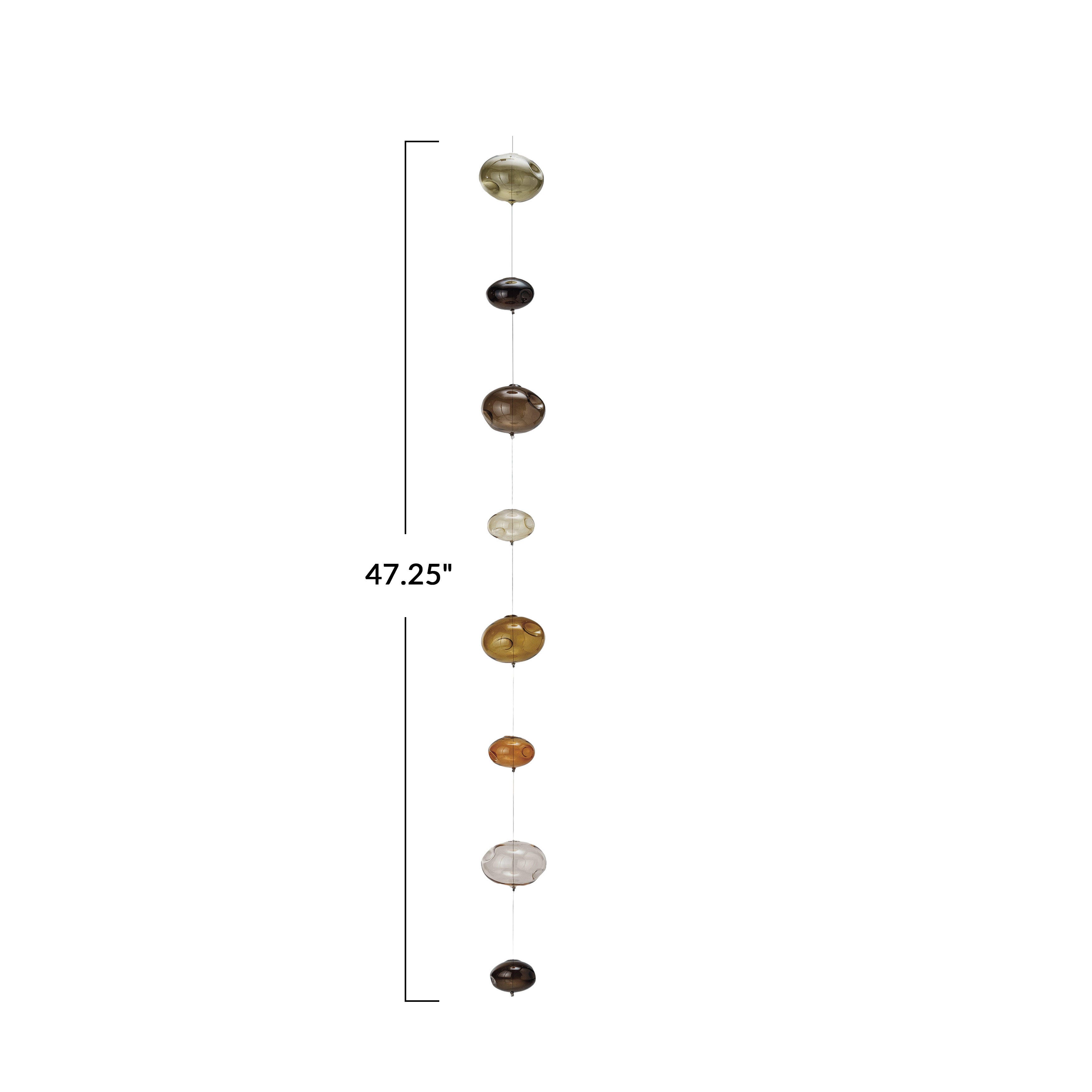 Storied Home Azure Bubbles Hand-Blown Garland Wall Decor, Brown, large