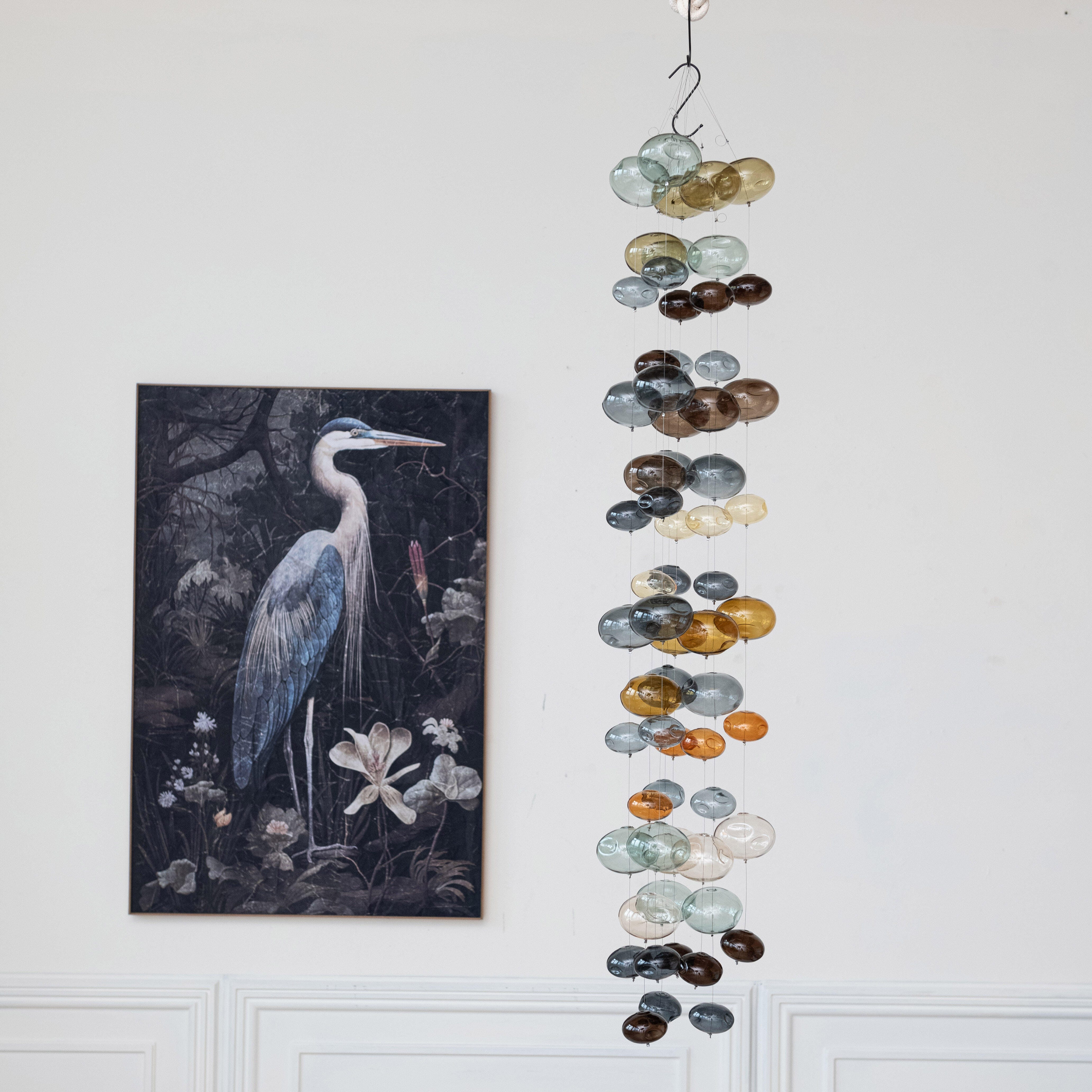 Storied Home Azure Bubbles Hand-Blown Garland Wall Decor, Brown, large