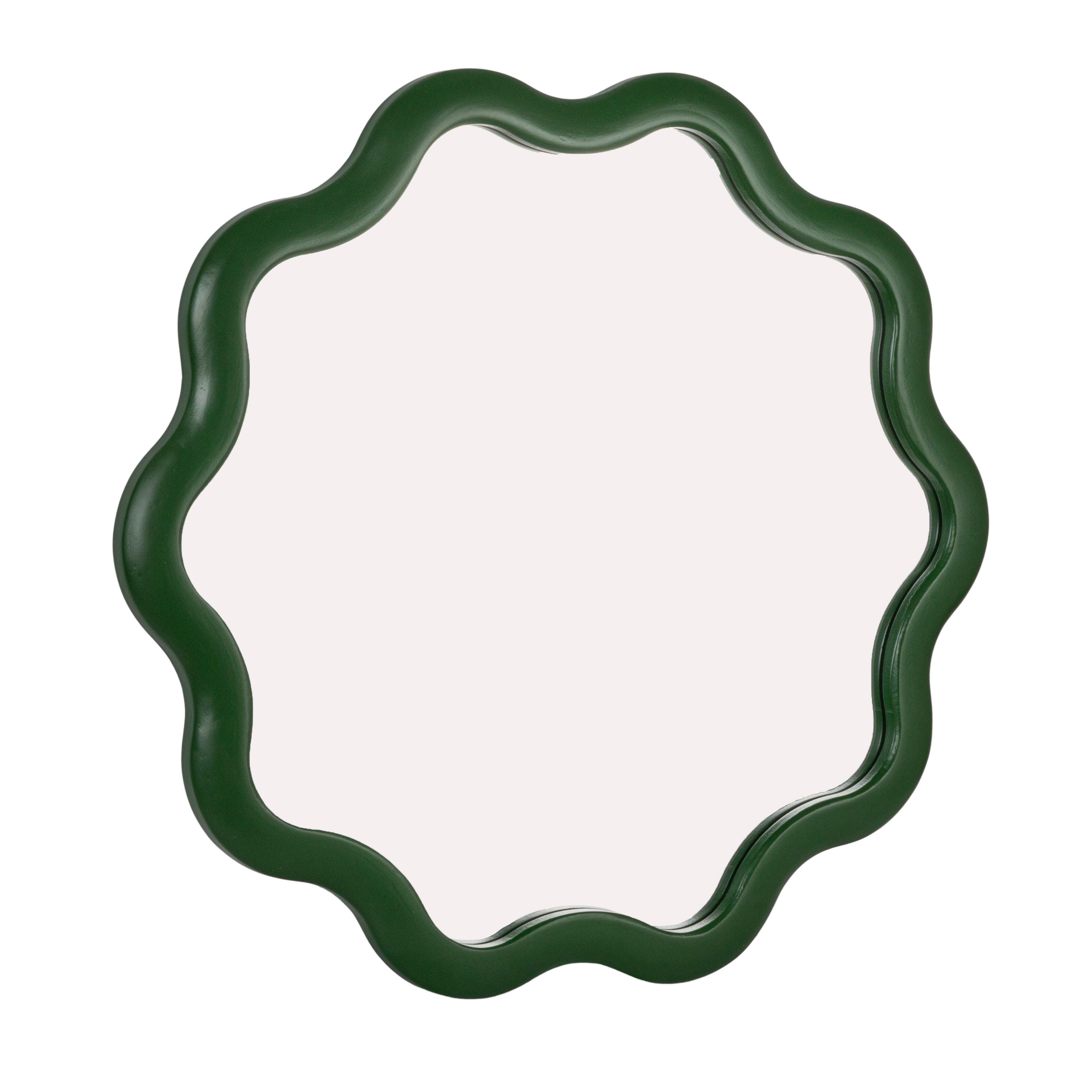 Storied Home Scalloped Wavy Wall Mirror, , large
