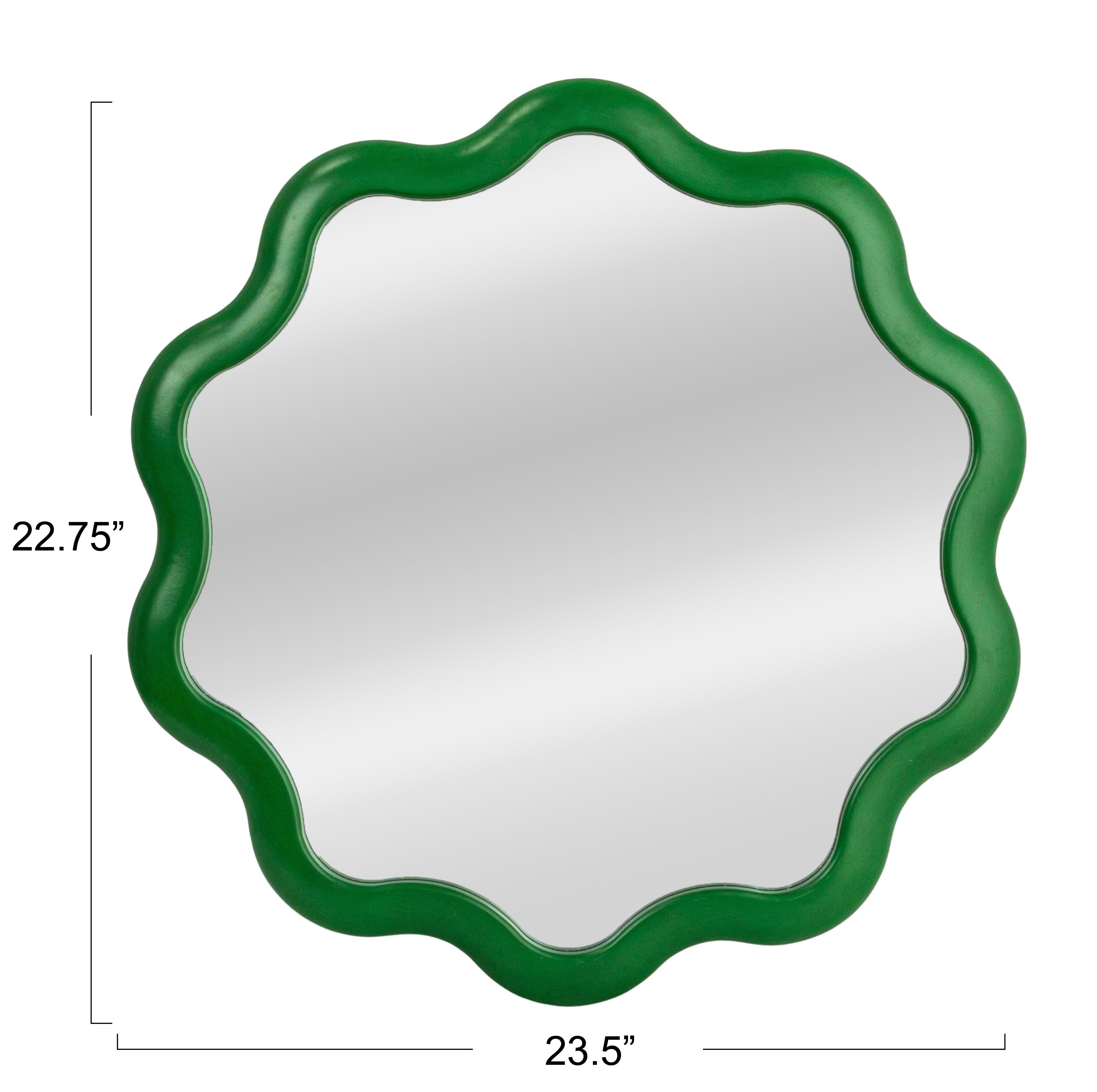 Storied Home Scalloped Wavy Wall Mirror, , large