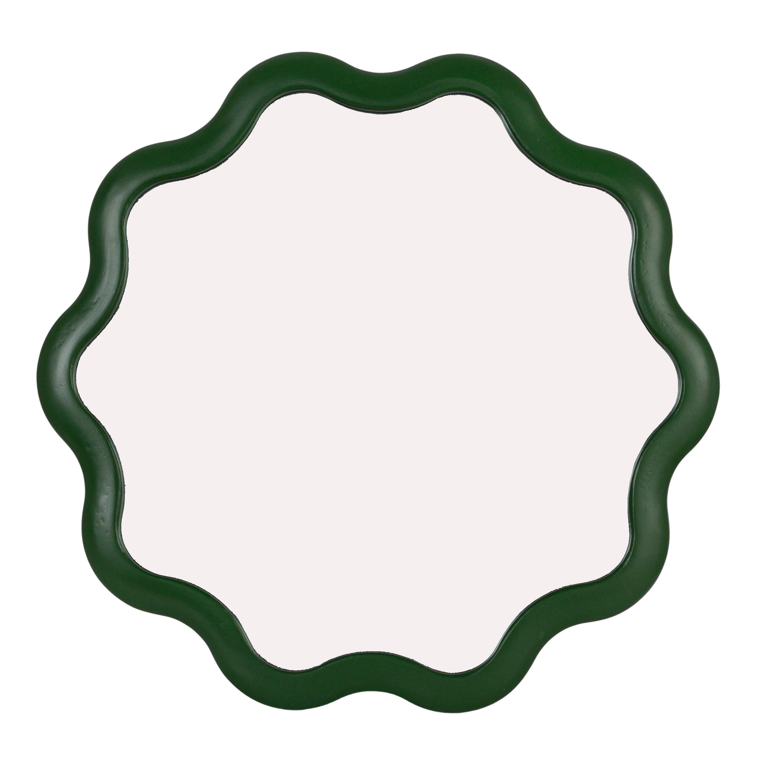 Storied Home Scalloped Wavy Wall Mirror, , large