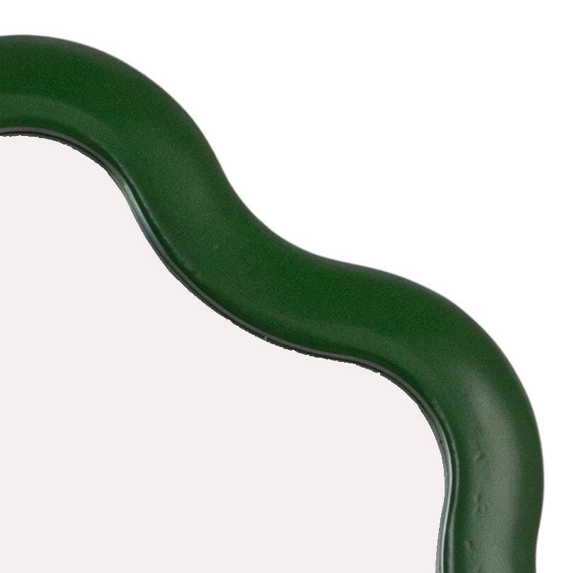Storied Home Scalloped Wavy Wall Mirror, , large