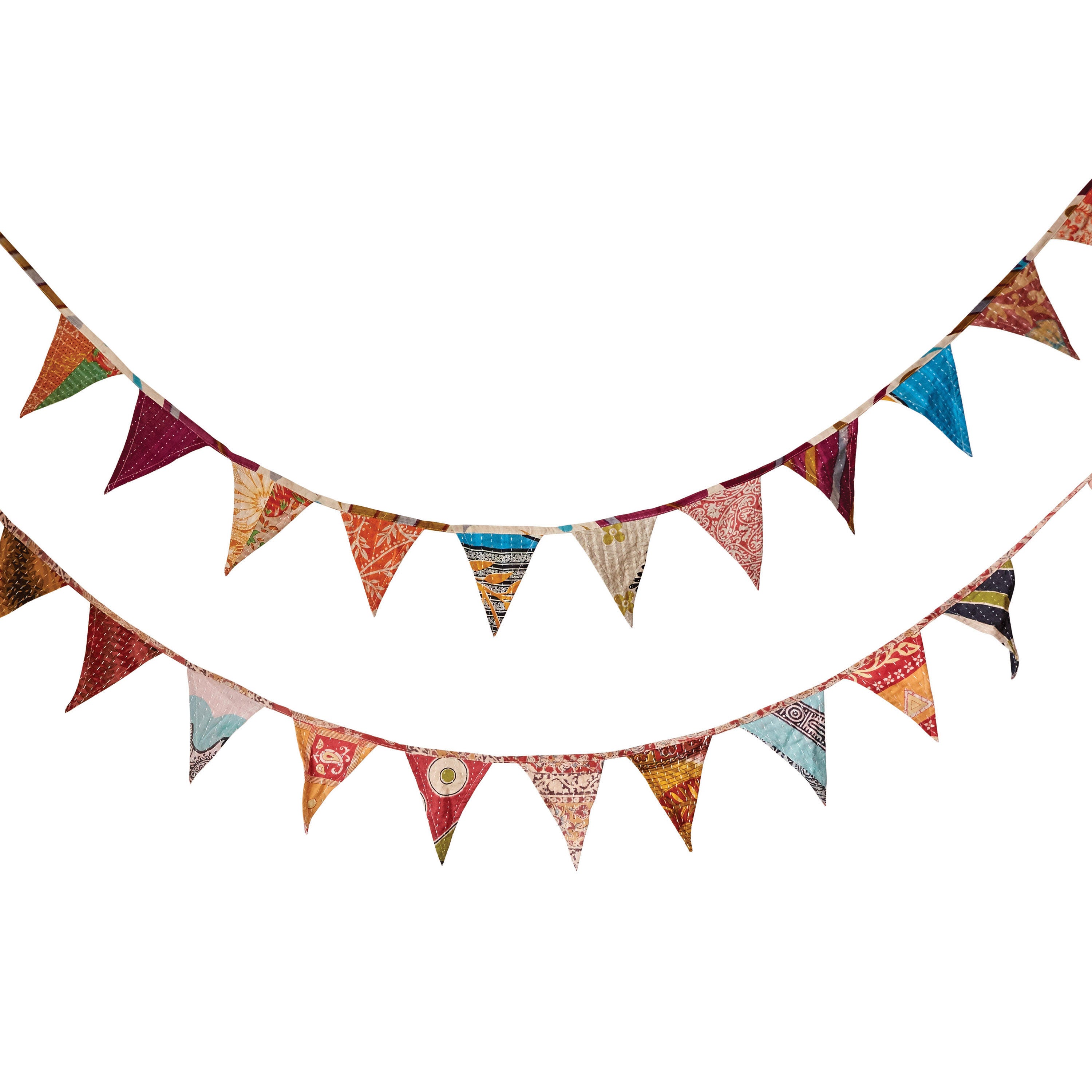 Storied Home Kantha Quilt Garland Wall Decor, , large