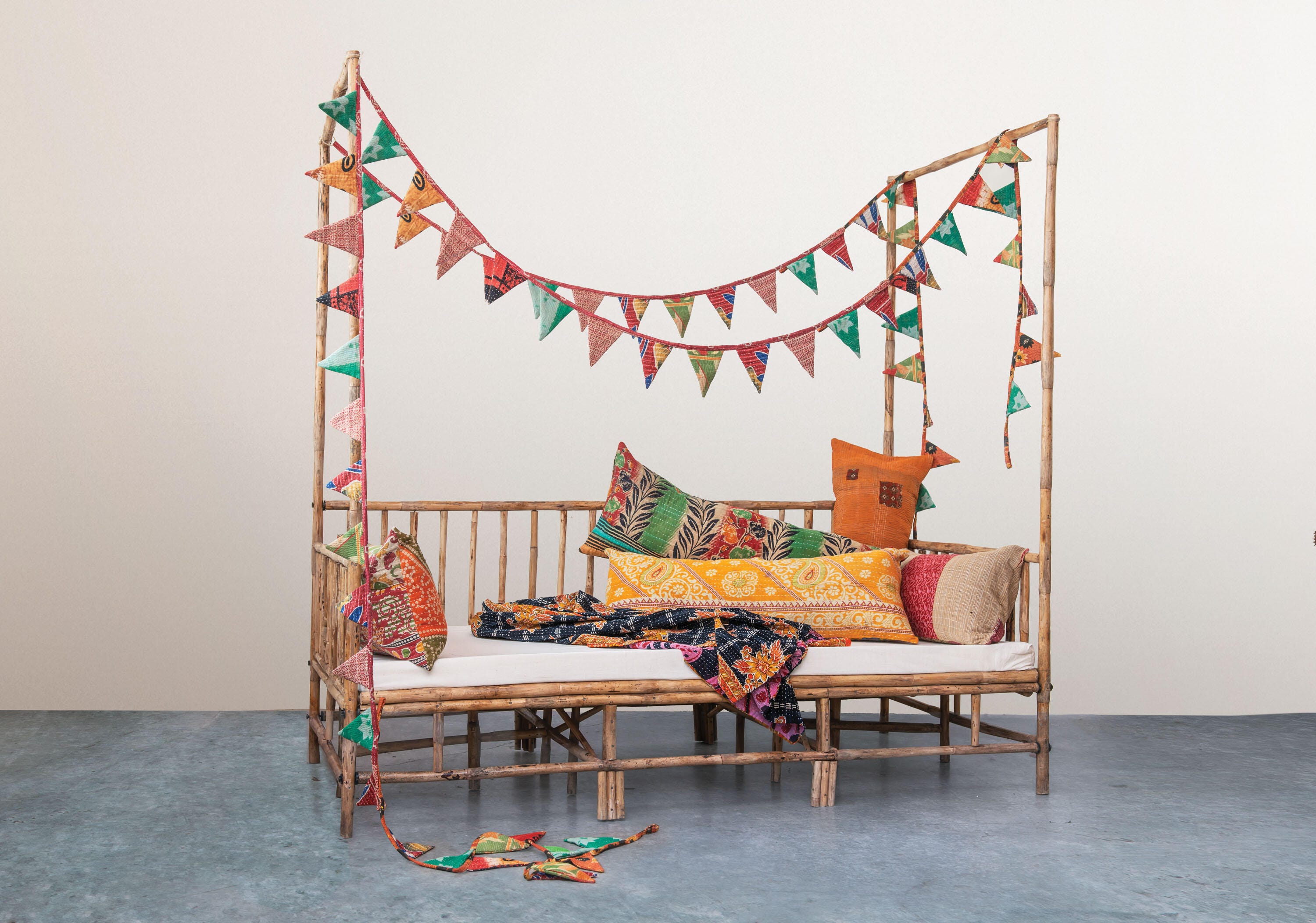 Storied Home Kantha Quilt Garland Wall Decor, , large
