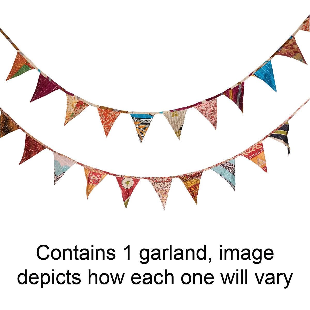 Storied Home Kantha Quilt Garland Wall Decor, , large