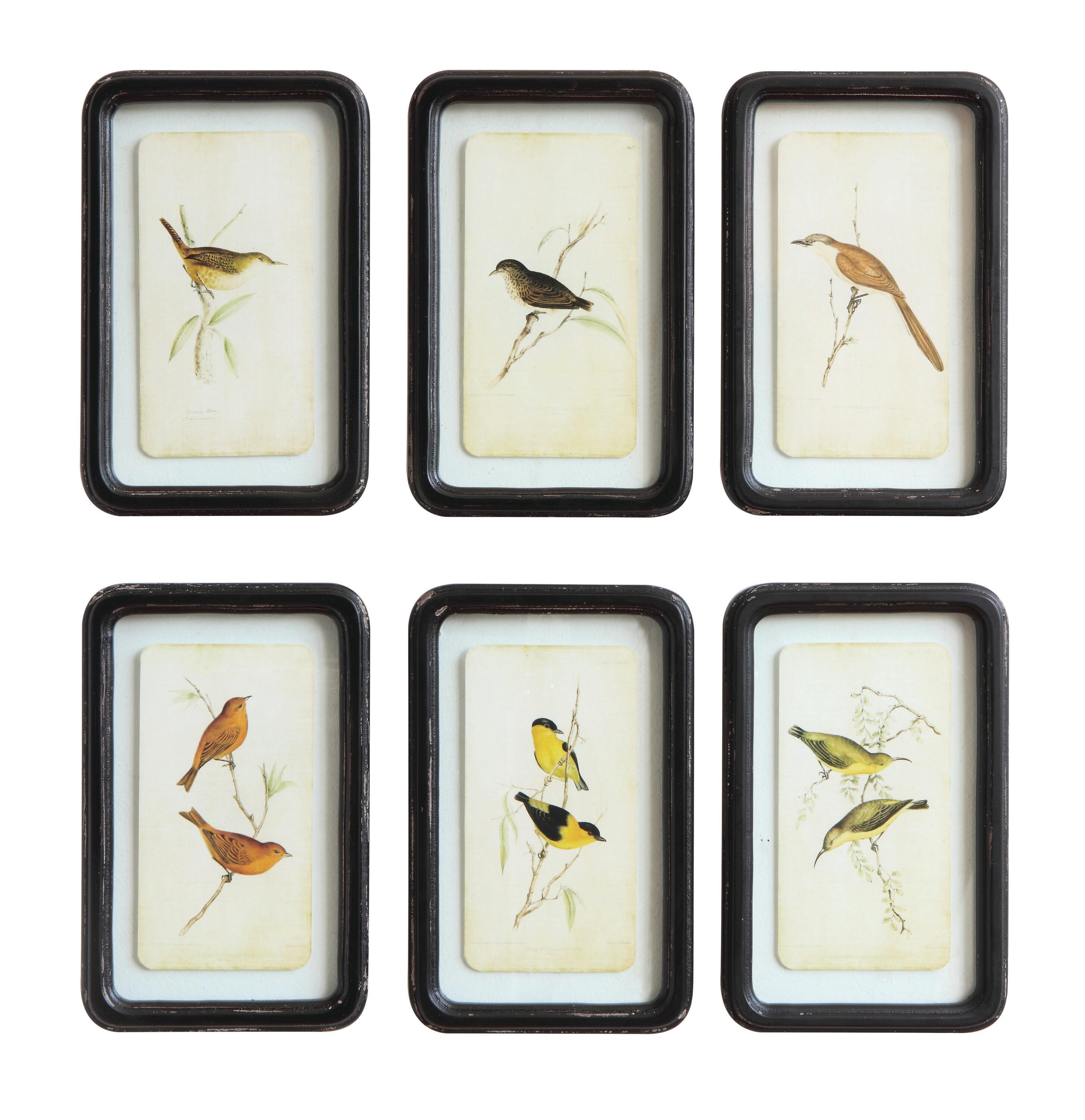 Storied Home Floating Bird Art Wall Decor (Set of 6), , large