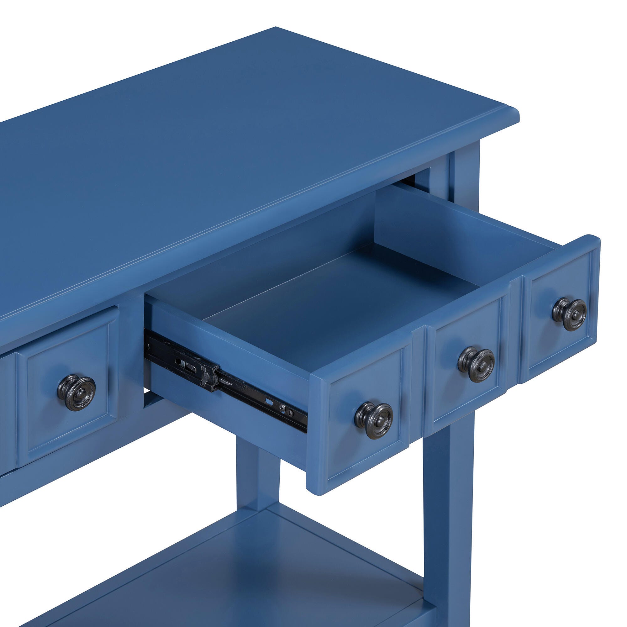 Dovelina Trecy Console Table with Open Shelf, Blue, large