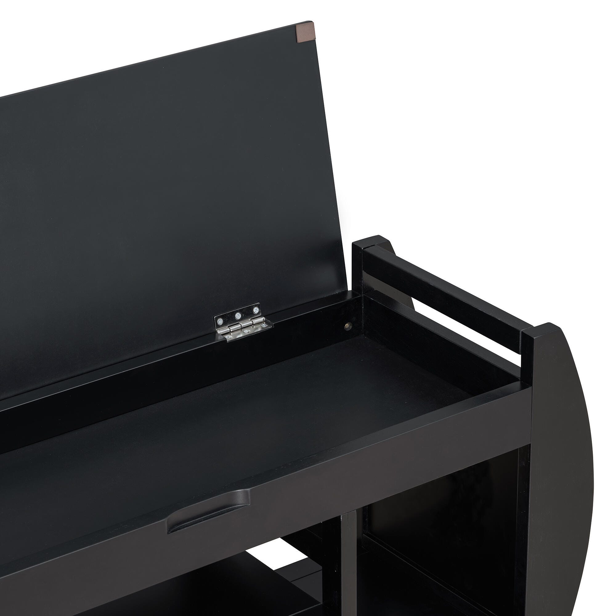 Dovelina Tresy Storage Bench Ottoman, Black, large