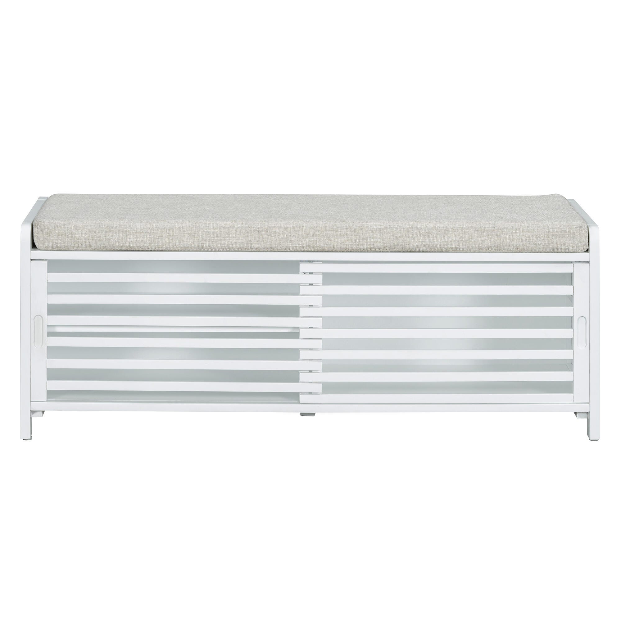 Dovelina Tresy Shutter Storage Bench Ottoman, , large