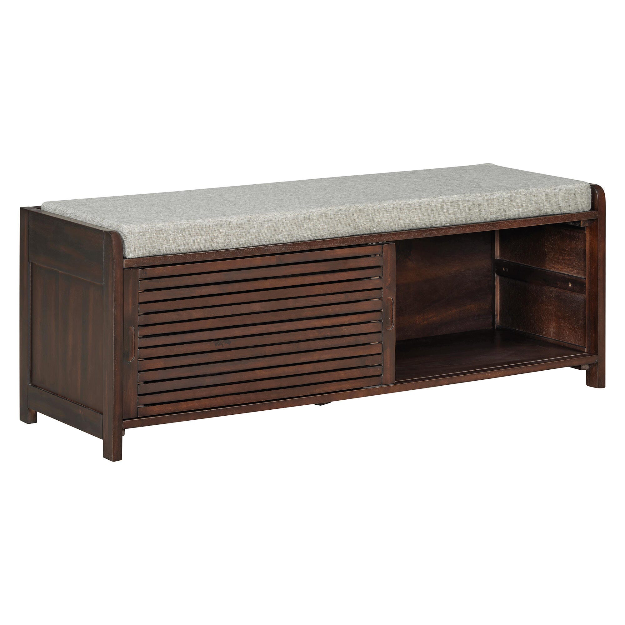 Dovelina Tresy Storage Bench Ottoman, Brown, large
