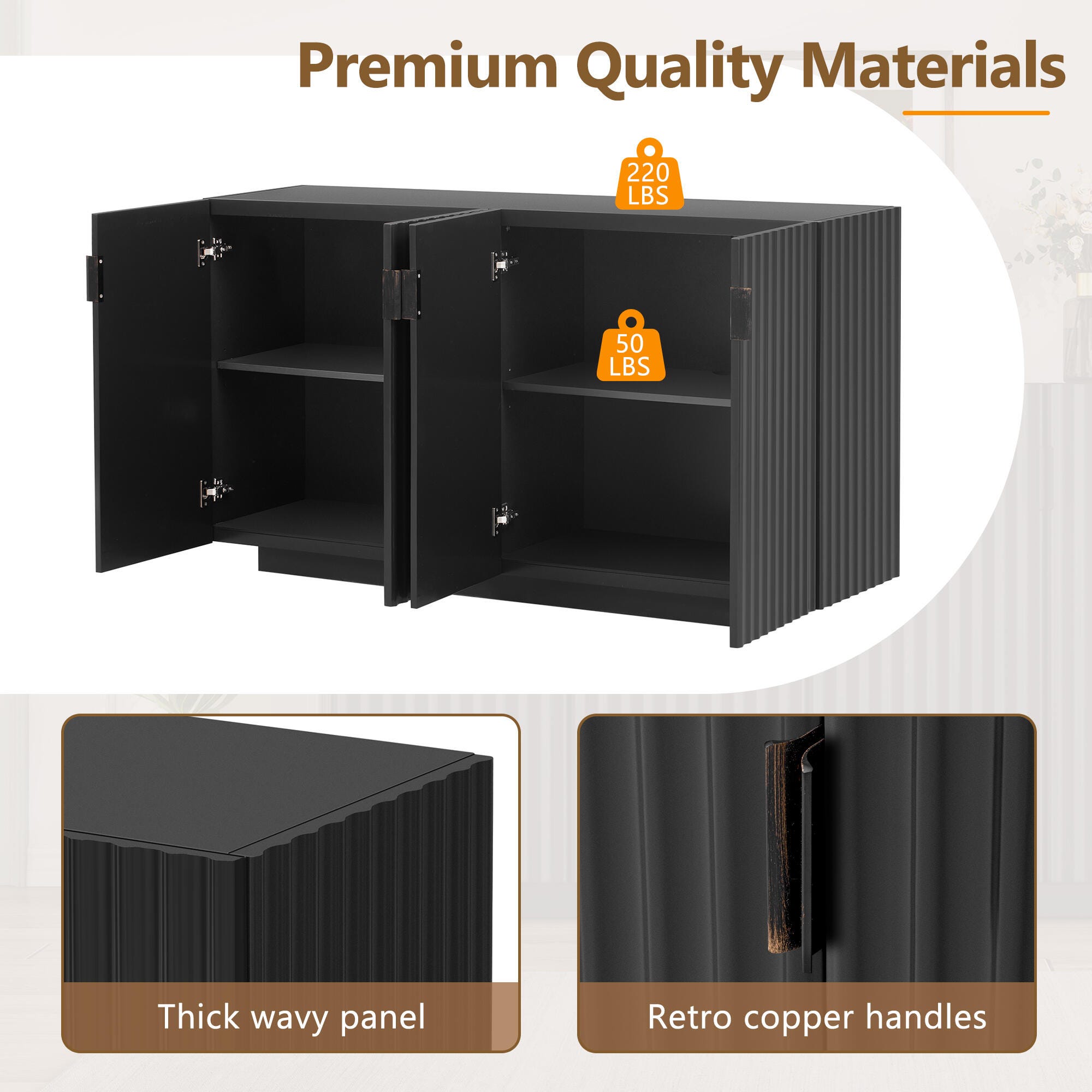 Dovelina Trexms Sideboard, Black, large