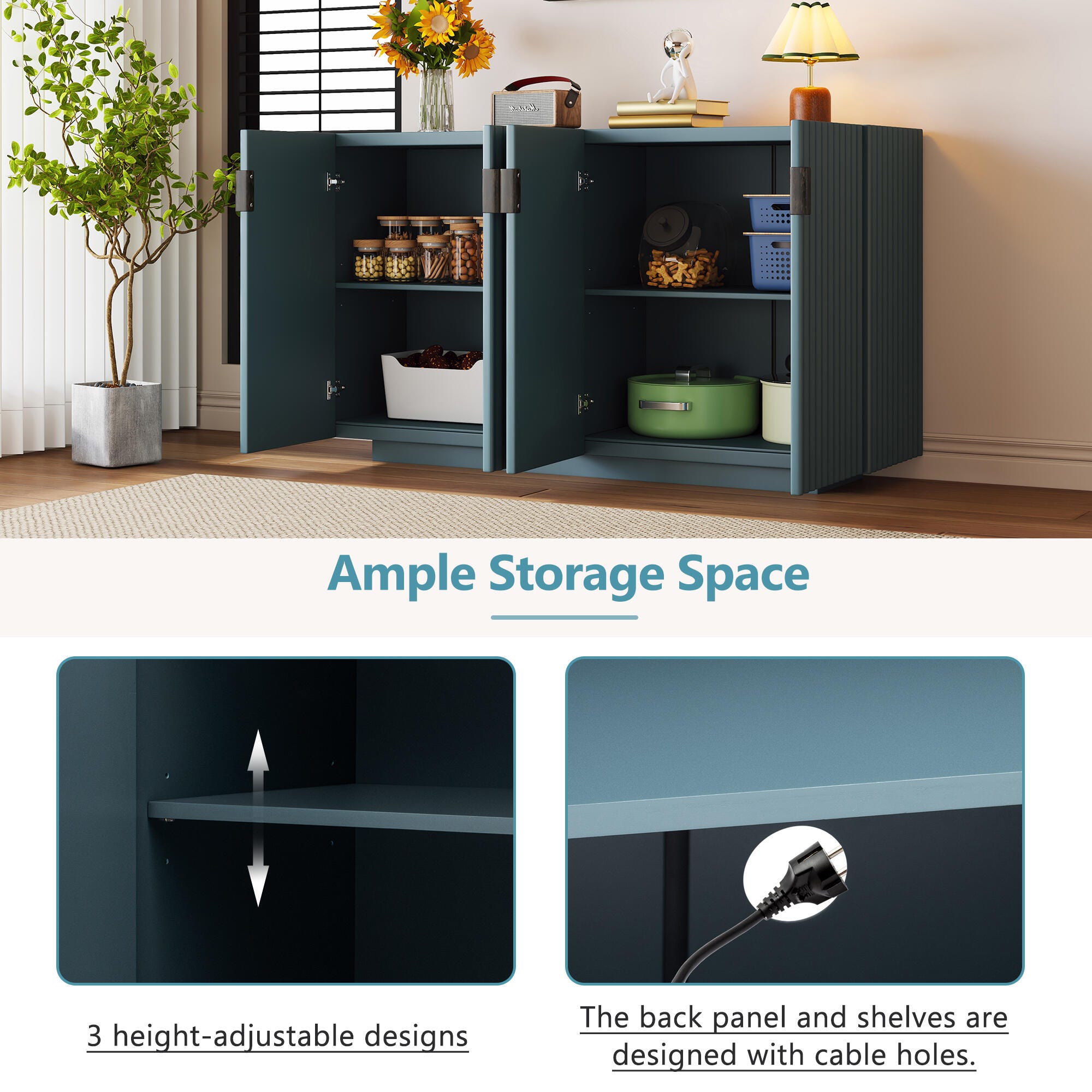 Dovelina Trexms Sideboard, Blue, large