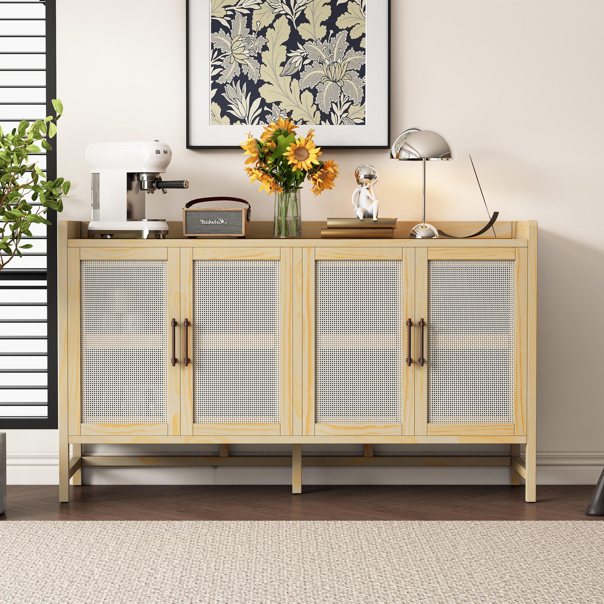 Dovelina Trexms Rustic Sideboard, Natural, large