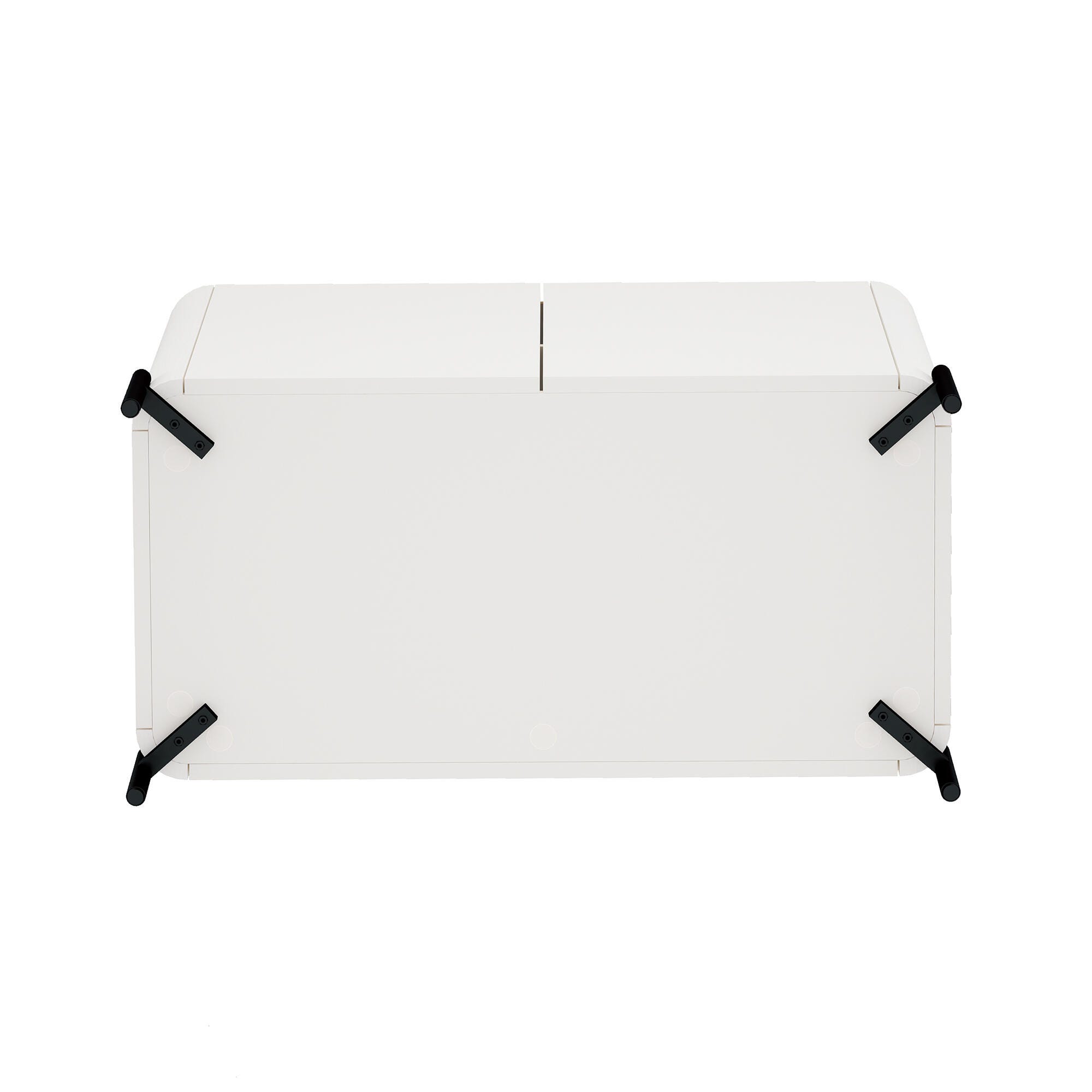 Manhattan Comfort Abbey 32" Accent Cabinet with Adjustable Shelves, Maple/Off White, large