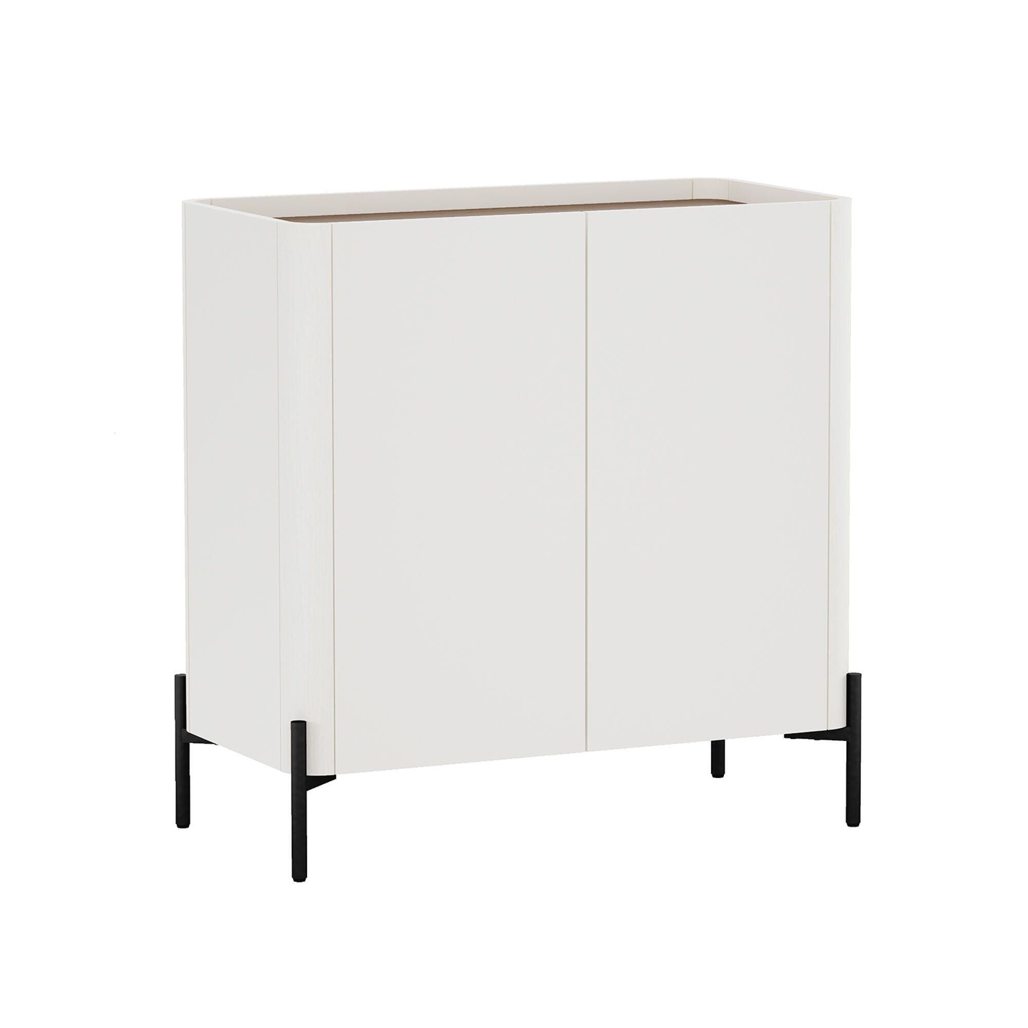 Manhattan Comfort Abbey 32" Accent Cabinet with Adjustable Shelves, Maple/Off White, large