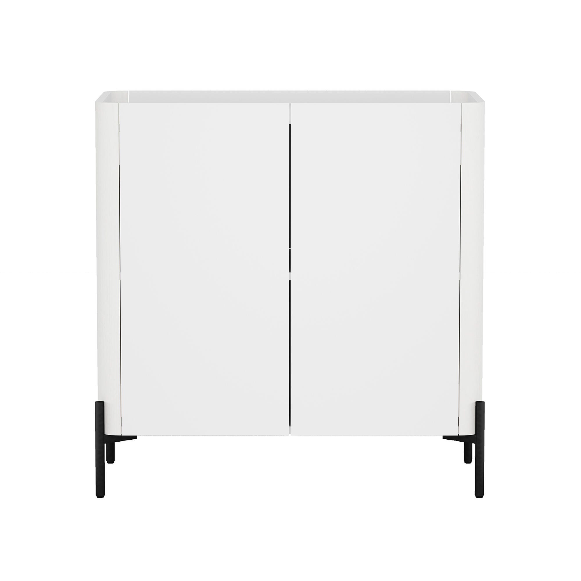 Manhattan Comfort Abbey 32" Accent Cabinet with Adjustable Shelves, White, large