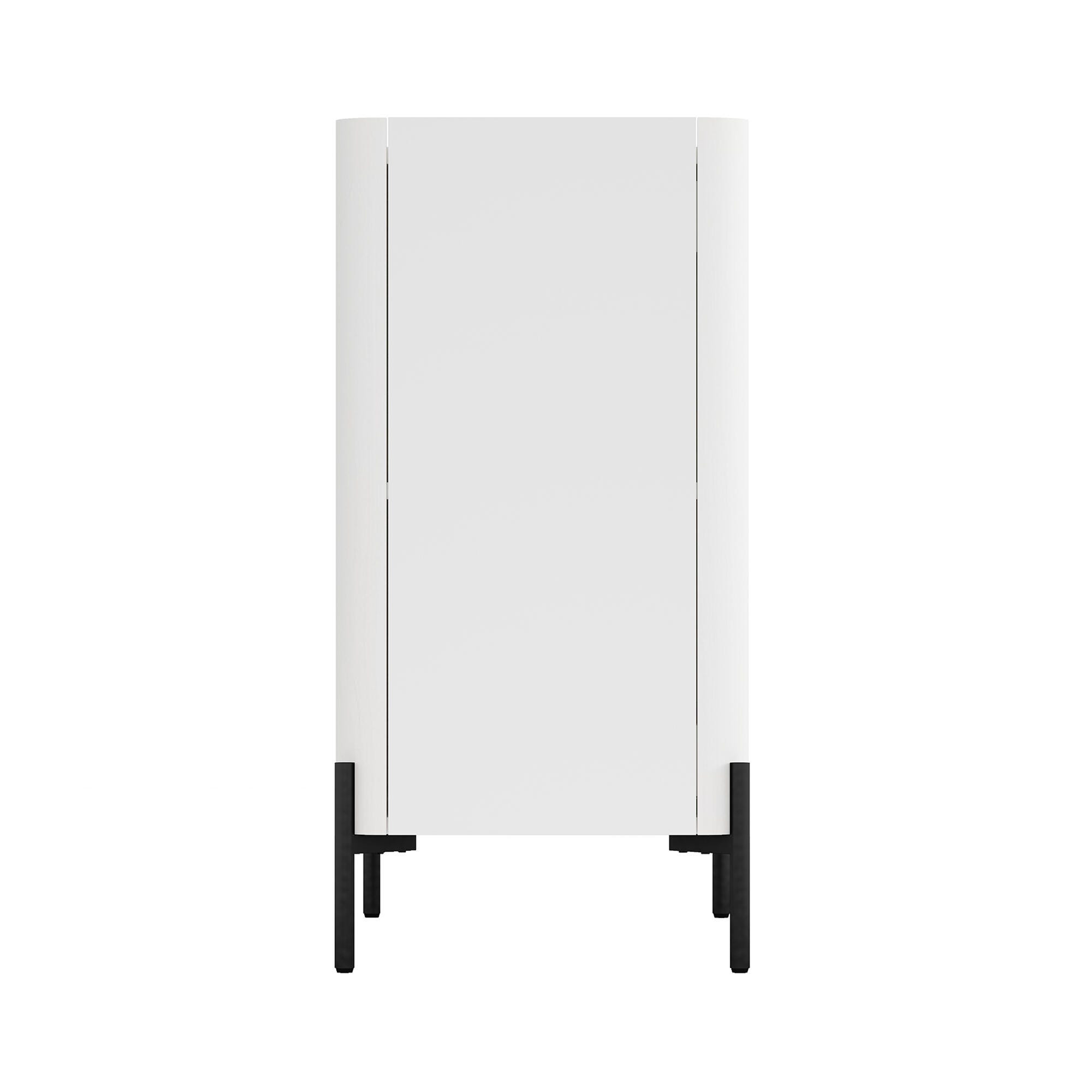 Manhattan Comfort Abbey 32" Accent Cabinet with Adjustable Shelves, White, large